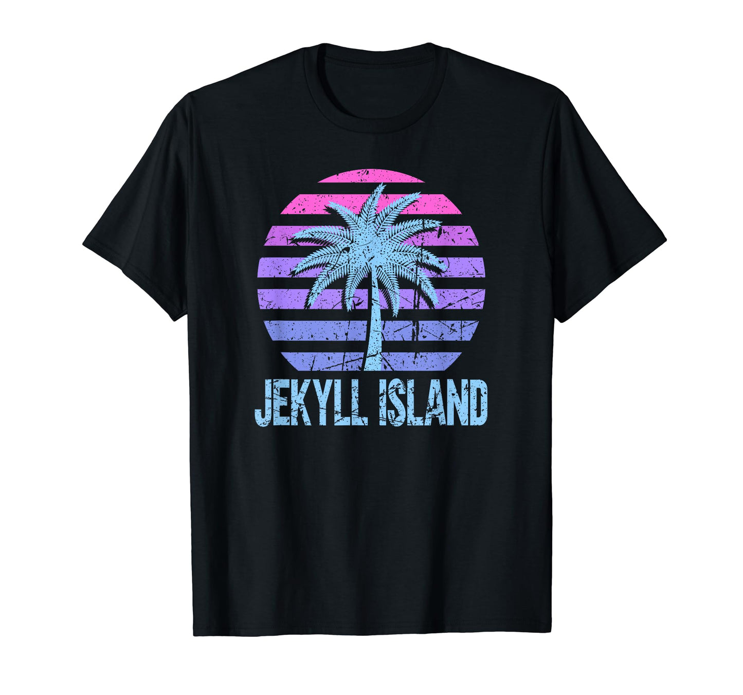 Jekyll Island Vacation Vaporwave T-Shirt - Casual Everyday Wear Men Women - T-Shirt, Sweatshirt, Hoodie
