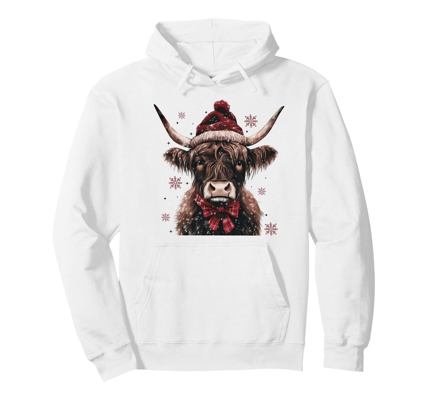 Mooey Western Highland Cow Lover Santa Hst Hoodie - Streetwear Style Unisex - T-Shirt, Sweatshirt, Hoodie