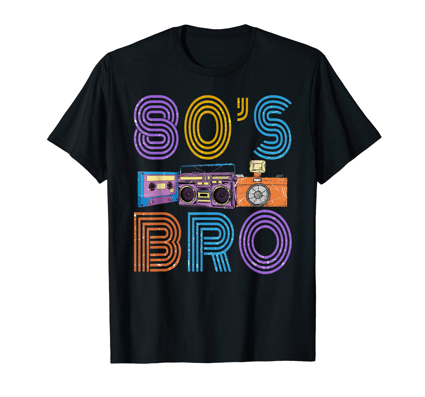 80S Bro Mixtape Cassette Player T-Shirt - Casual Everyday Wear Unisex - T-Shirt, Sweatshirt, Hoodie