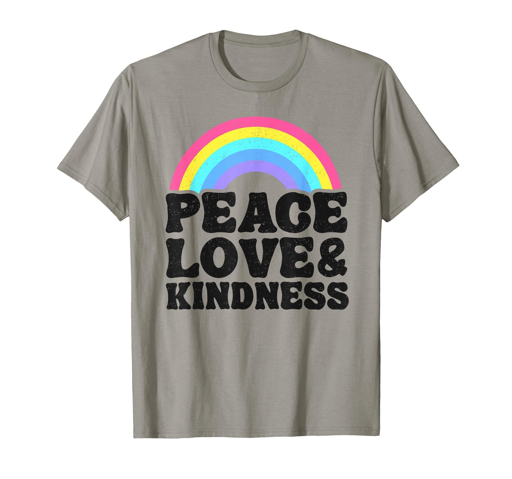 Anti Bullying Rainbow Peace Hippie T-Shirt - Custom Art Print for Adults - T-Shirt, Sweatshirt, Hoodie