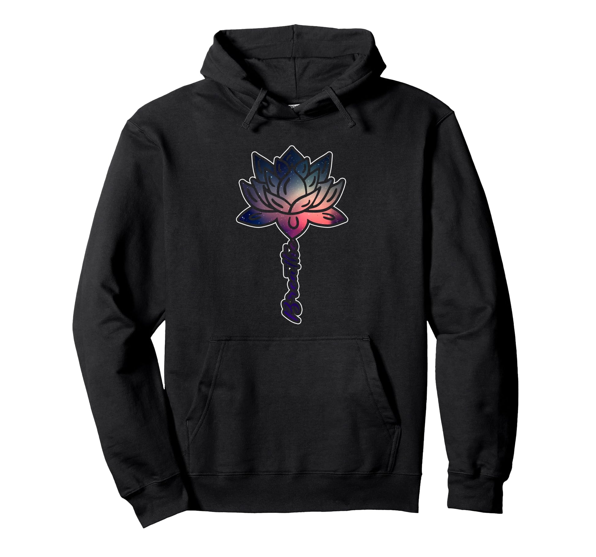 Lotus Flower Yoga Breathe Meditation Hoodie - Custom Art Print for Adults - T-Shirt, Sweatshirt, Hoodie
