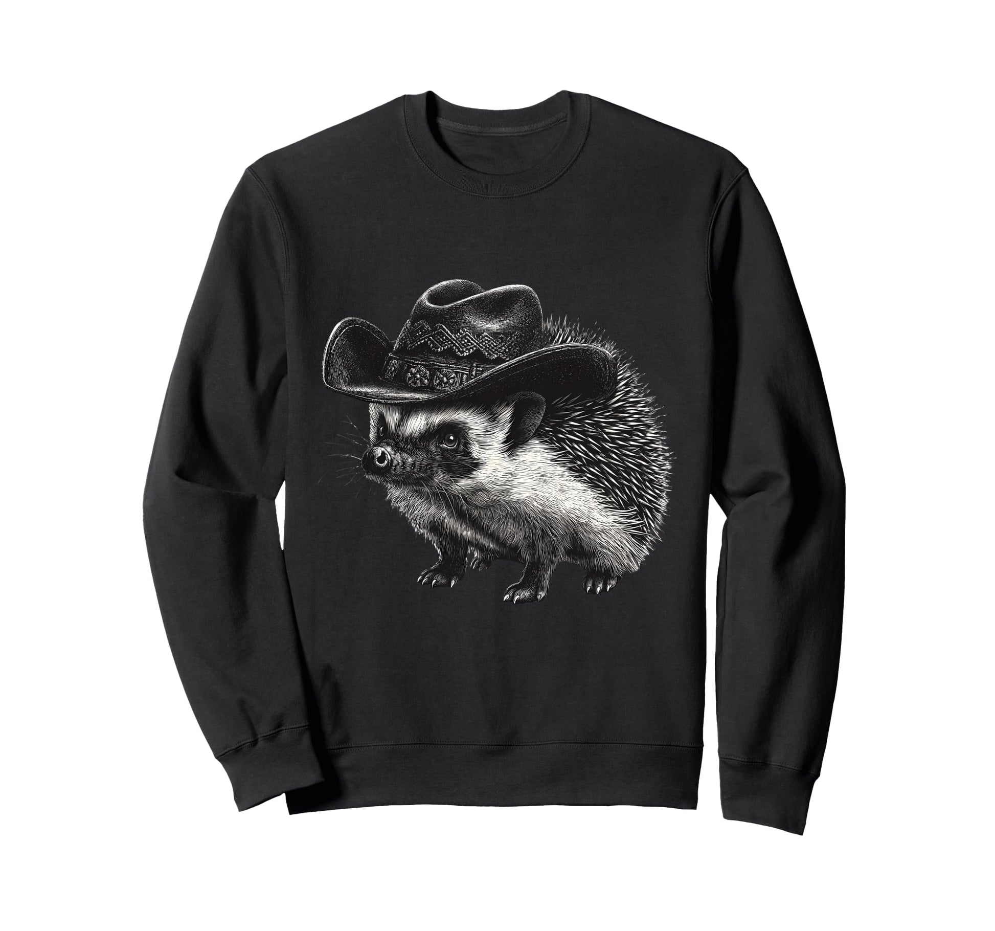 Hedgehog Cowboy Rodeo Cowgirl Sweatshirt - Streetwear Style Men Women - T-Shirt, Sweatshirt, Hoodie