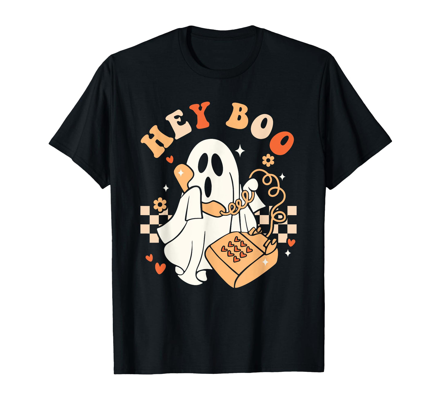 Hey Boo Ghost Spooky Vibes Scream Outfit T-Shirt - Streetwear Style Unisex - T-Shirt, Sweatshirt, Hoodie