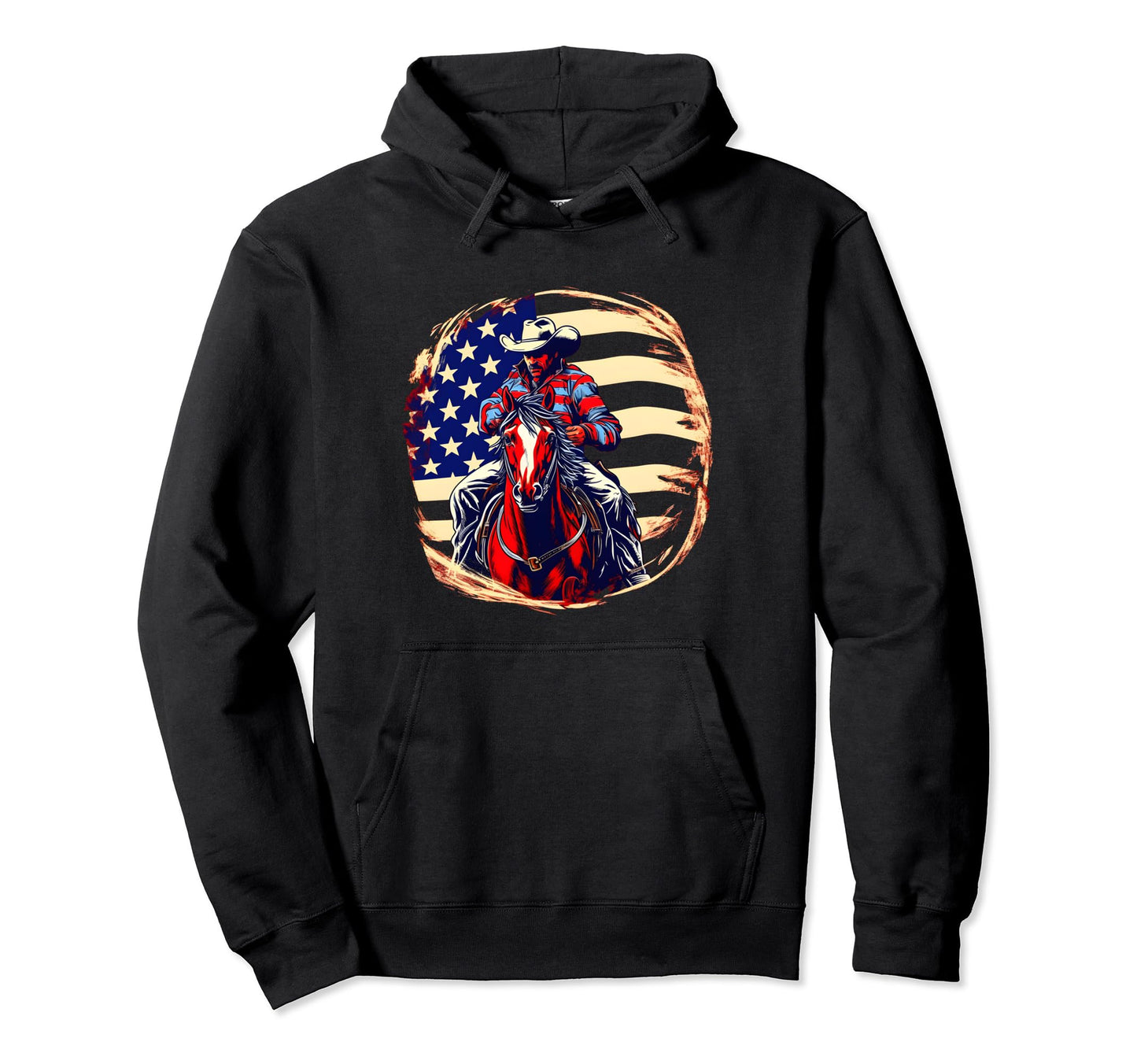 Rodeo Horse Riding Western Cowboy Hoodie - Casual Everyday Wear Men Women - T-Shirt, Sweatshirt, Hoodie