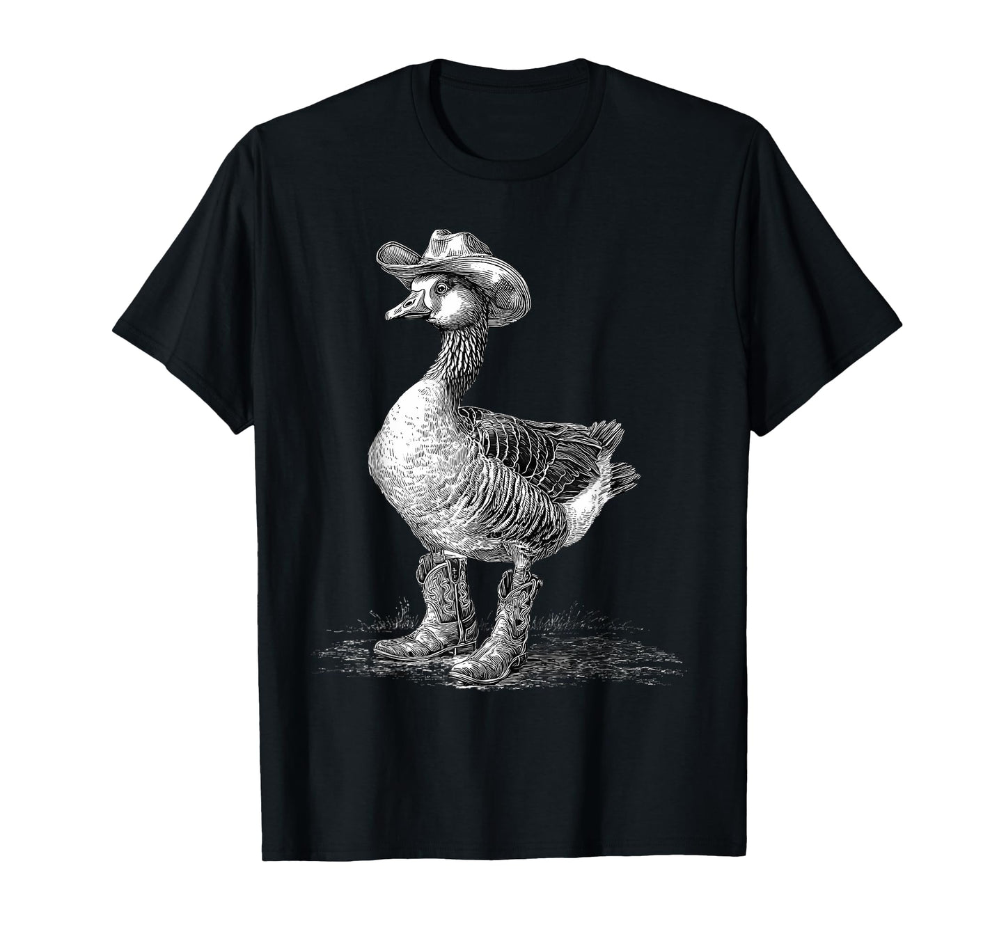 Country Cowboy Goose Rodeo Cowgirl T-Shirt - Custom Art Print for Adults - T-Shirt, Sweatshirt, Hoodie