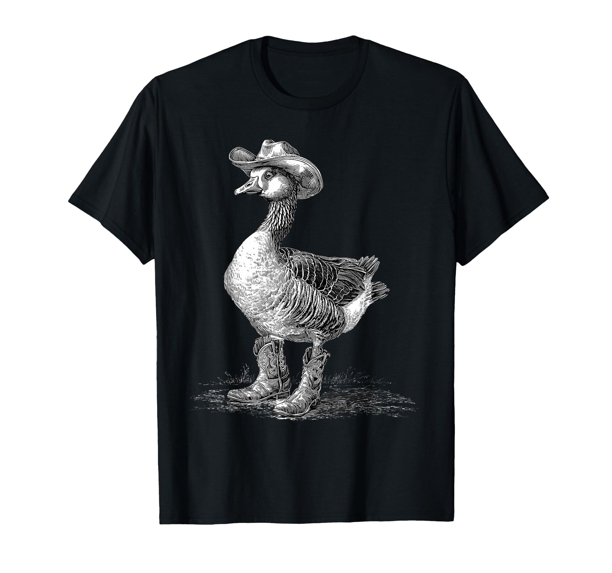 Country Cowboy Goose Rodeo Cowgirl T-Shirt - Custom Art Print for Adults - T-Shirt, Sweatshirt, Hoodie