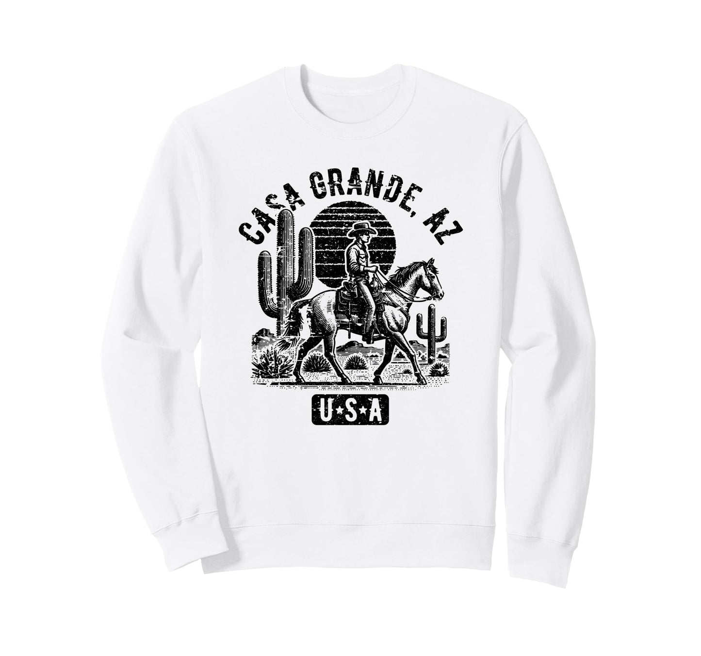Casa Grande Arizona Usa Cowboy Sweatshirt - Aesthetic Graphic Men Women - T-Shirt, Sweatshirt, Hoodie