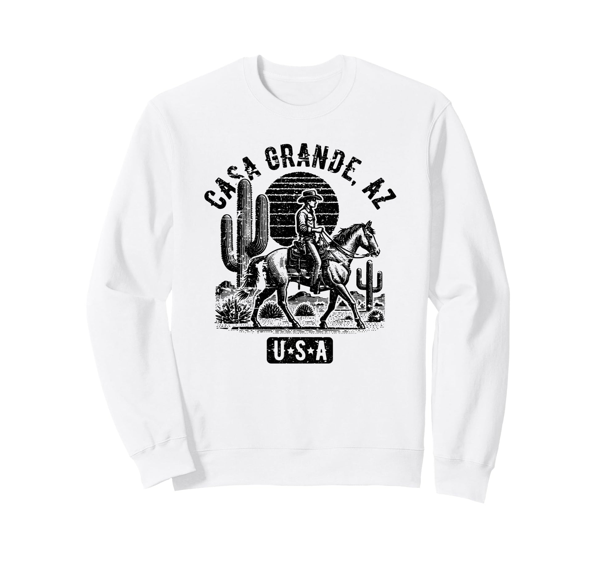 Casa Grande Arizona Usa Cowboy Sweatshirt - Aesthetic Graphic Men Women - T-Shirt, Sweatshirt, Hoodie