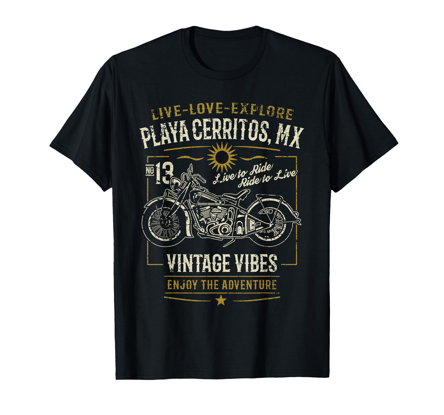 Playa Cerritos Mx Mexico Motorcycle T-Shirt - Streetwear Style Unisex - T-Shirt, Sweatshirt, Hoodie