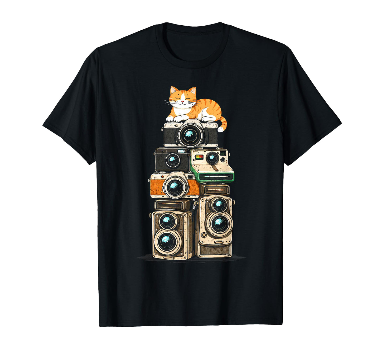 Cat Camera Photographer Photography Pet T-Shirt - Trendy Graphic for Adults - T-Shirt, Sweatshirt, Hoodie
