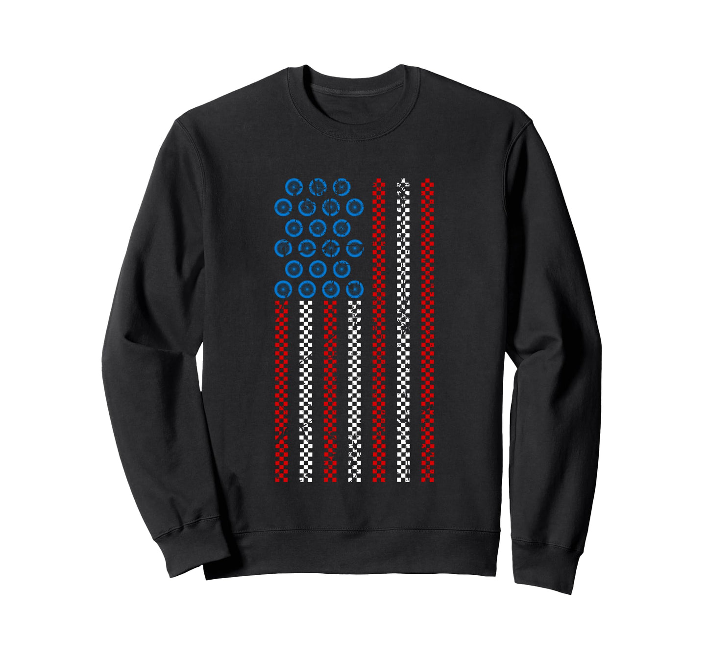 Motorcycle Sport American Flag 4Th Sweatshirt - Streetwear Style Unisex - T-Shirt, Sweatshirt, Hoodie