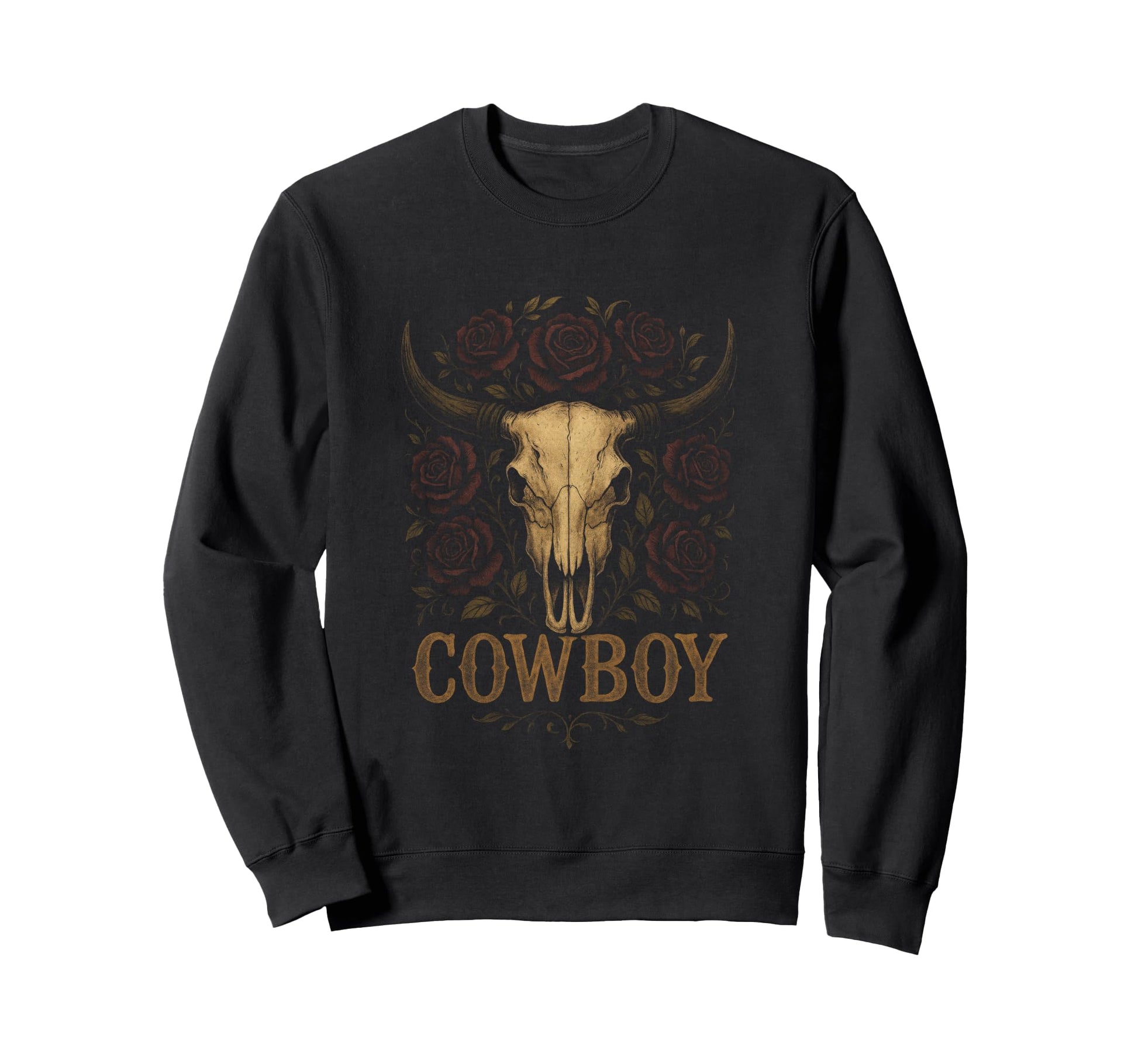 Cowboy Skull Rodeo Western Sweatshirt - Trendy Graphic Men Women - T-Shirt, Sweatshirt, Hoodie