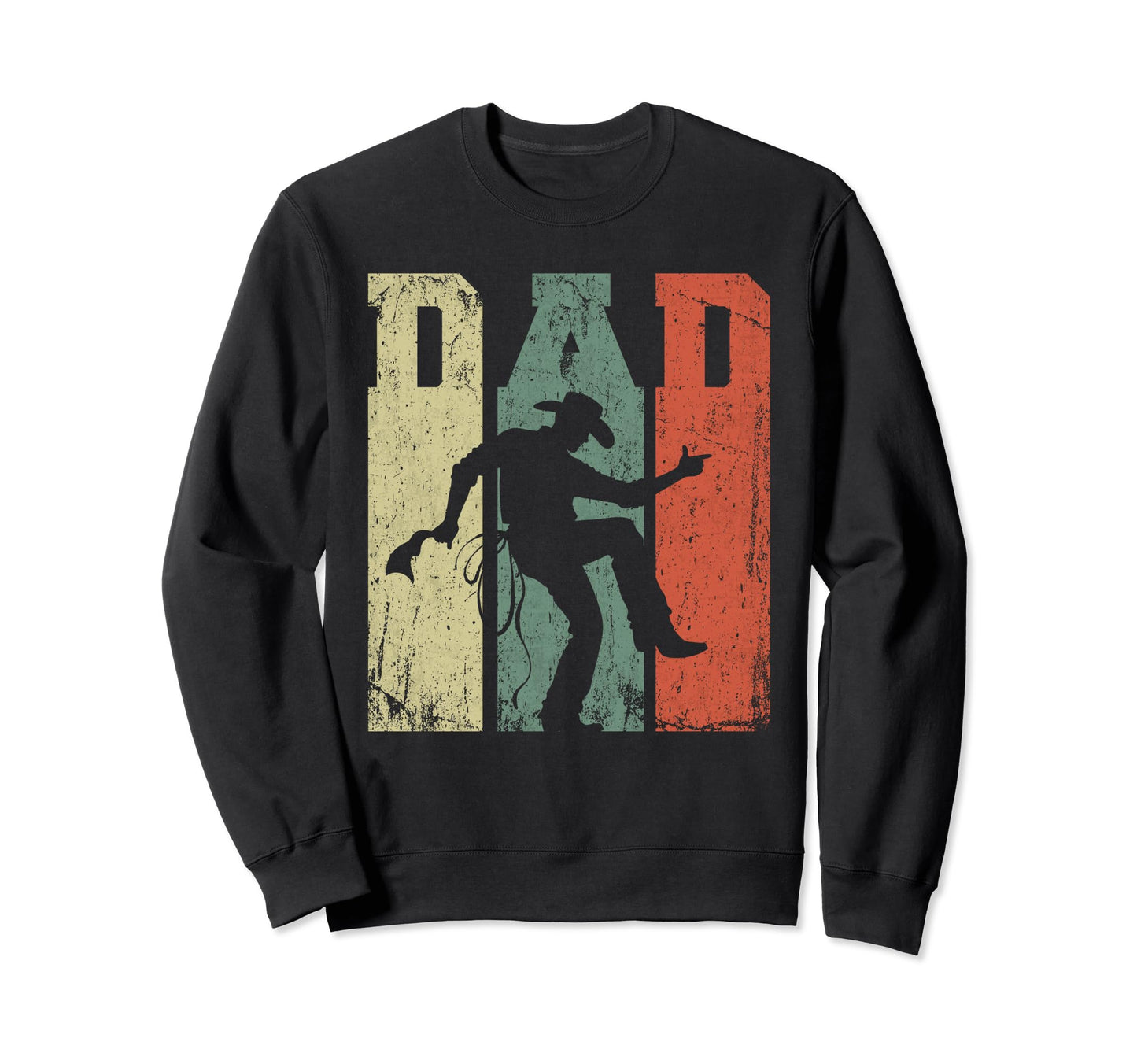Cowboy Dad Horse Daddy Silhouette Sweatshirt - Graphic Print Men Women - T-Shirt, Sweatshirt, Hoodie