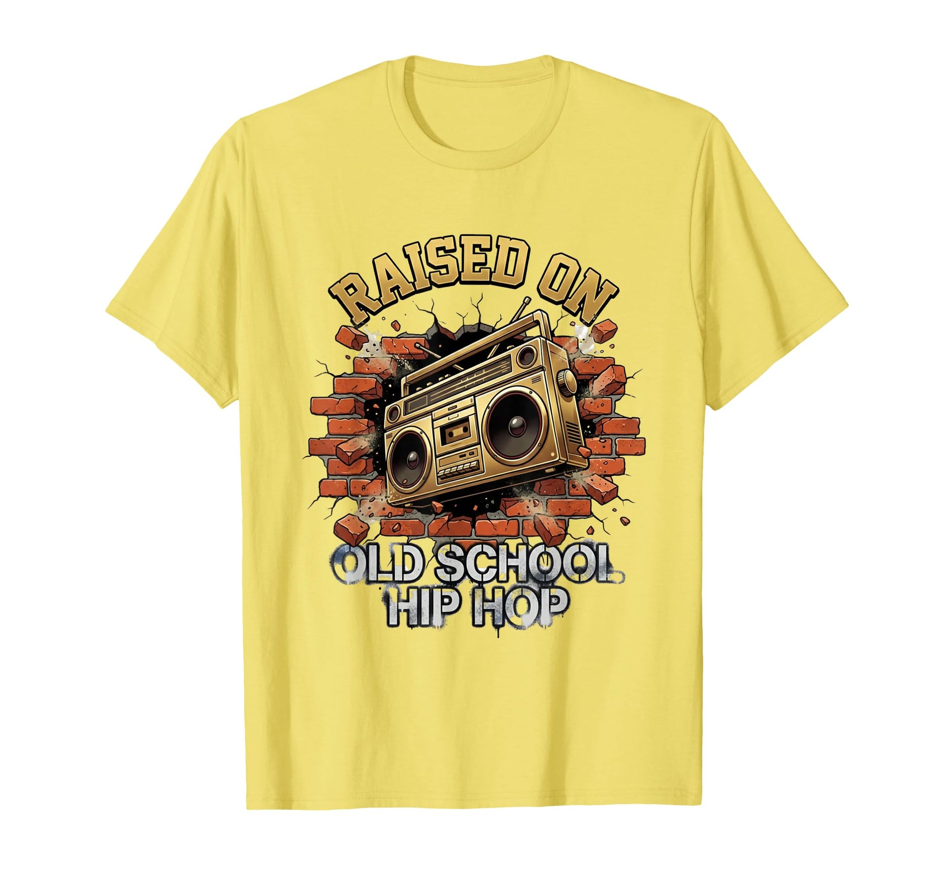 Raised Old School Hip Hop Cassette T-Shirt - Novelty Apparel for Adults - T-Shirt, Sweatshirt, Hoodie