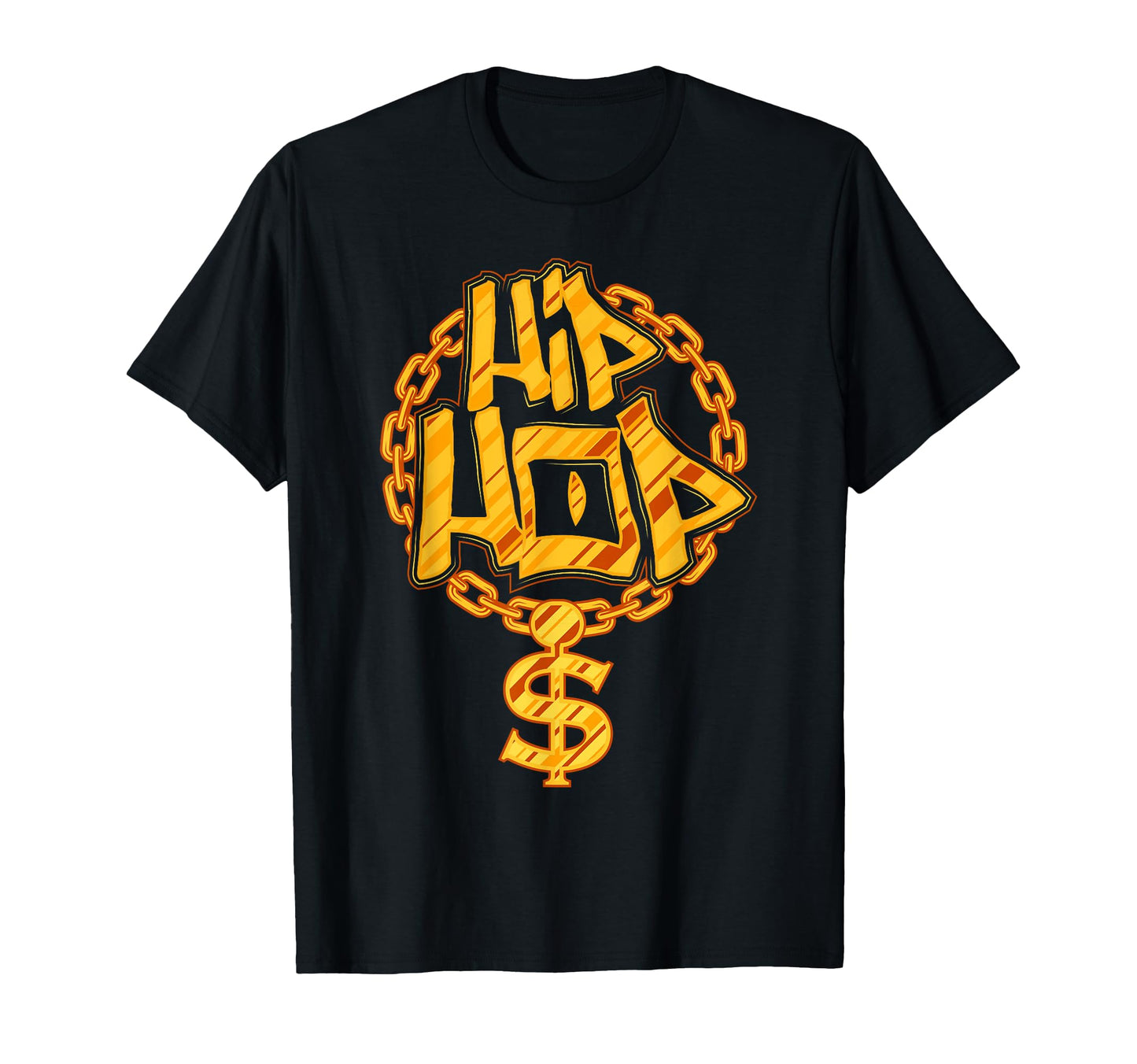 Gold Necklace Dollar Sign Hip Hop Rap Rap T-Shirt - Unique Graphic Unisex - T-Shirt, Sweatshirt, Hoodie