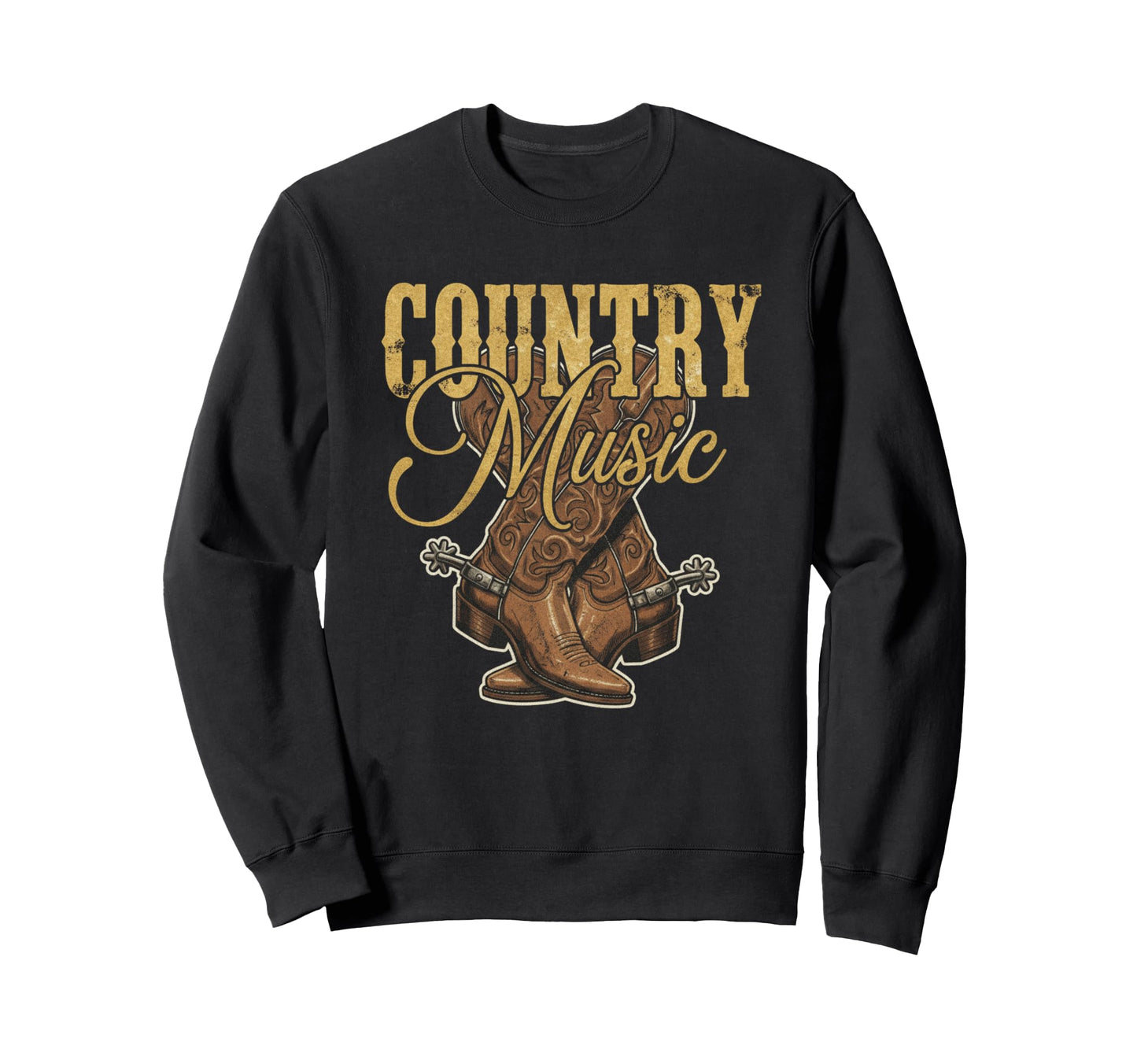 Country Music Cowboy Boots Western Sweatshirt - Aesthetic Graphic Unisex - T-Shirt, Sweatshirt, Hoodie