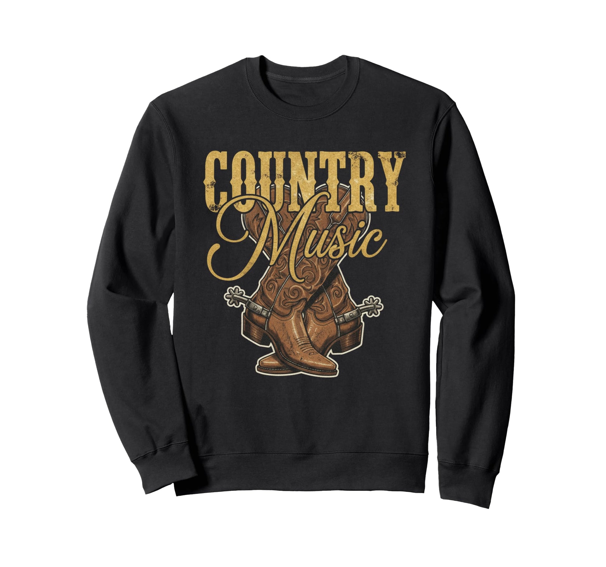 Country Music Cowboy Boots Western Sweatshirt - Aesthetic Graphic Unisex - T-Shirt, Sweatshirt, Hoodie