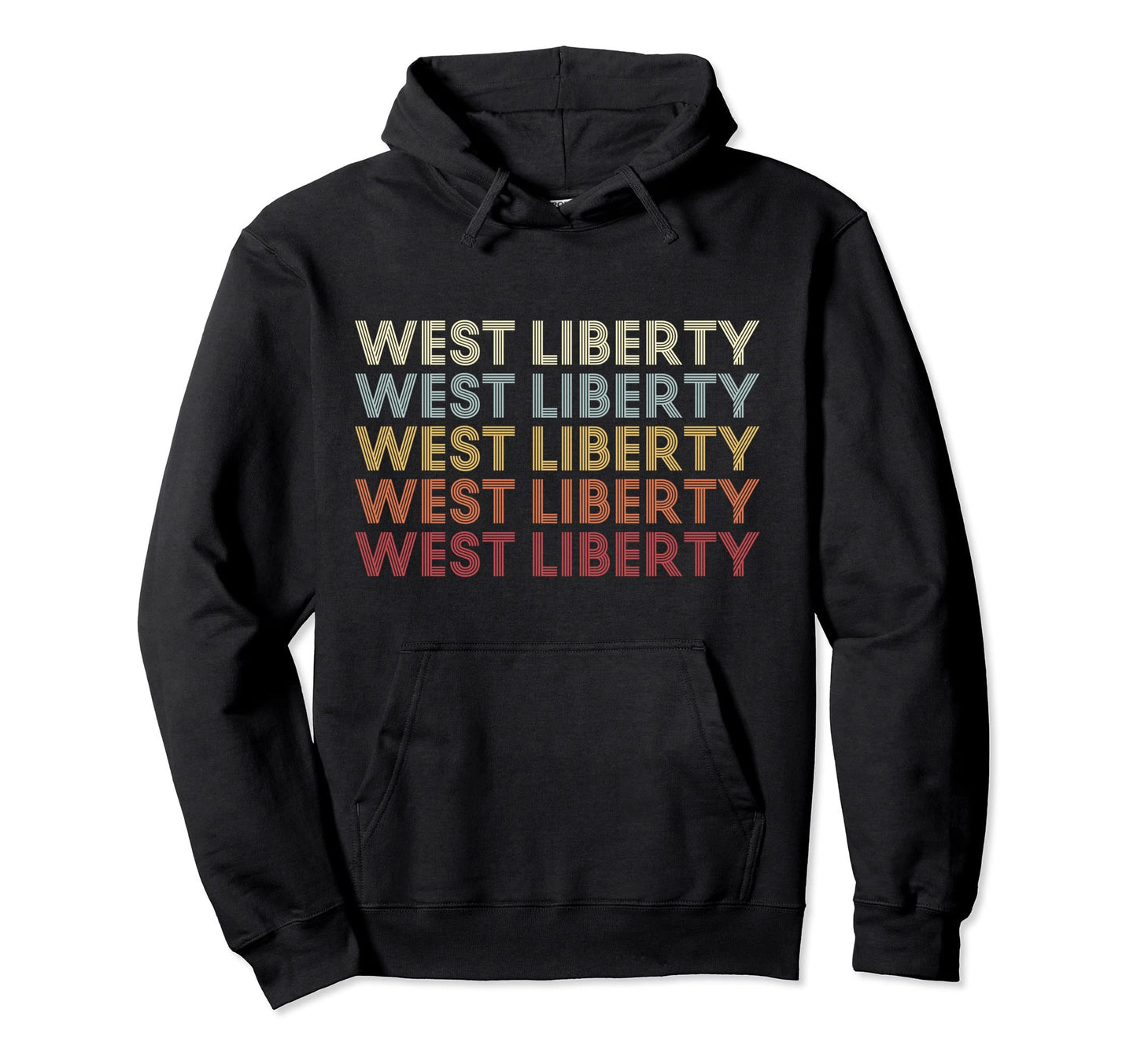 West Liberty Kentucky West Liberty Ky Text Hoodie - Custom Art Print Unisex - T-Shirt, Sweatshirt, Hoodie
