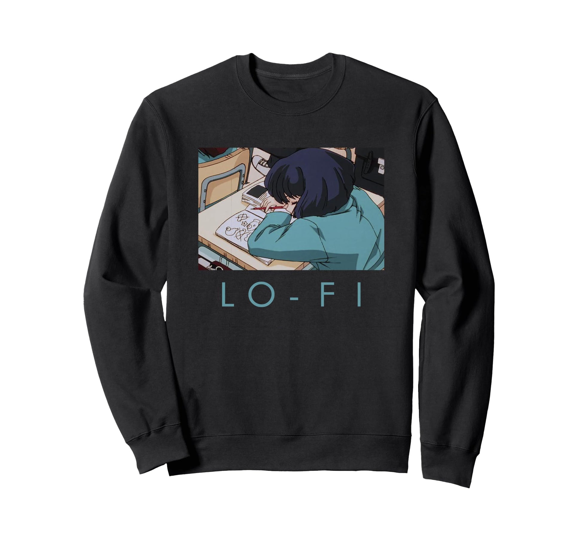 Lo Fi Hip Hop Aesthetic Vaporwave Sweatshirt - Graphic Print for Adults - T-Shirt, Sweatshirt, Hoodie
