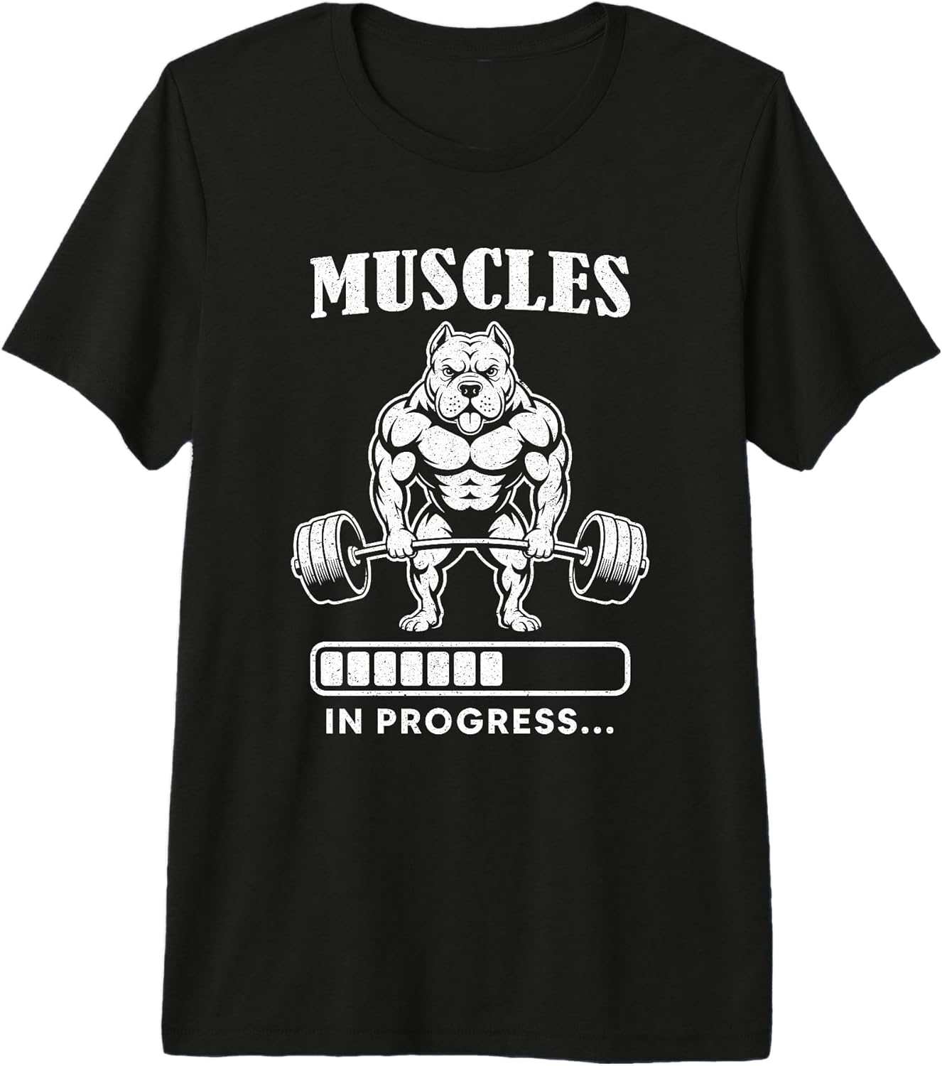 Dog Muscles Training Pit bull Lifting Weights Art - Adult & Kids T-Shirts, Sweatshirts & Hoodies apparel design preview 1