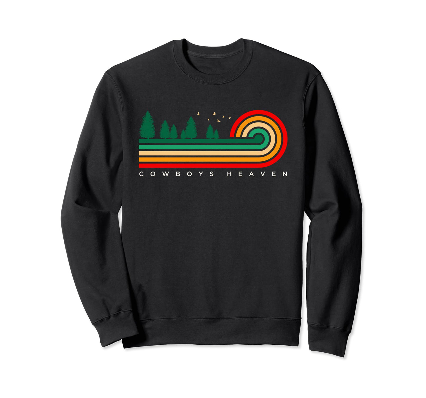 Evergreen Stripes Cowboys Heaven Sweatshirt - Minimalist Print Men Women - T-Shirt, Sweatshirt, Hoodie