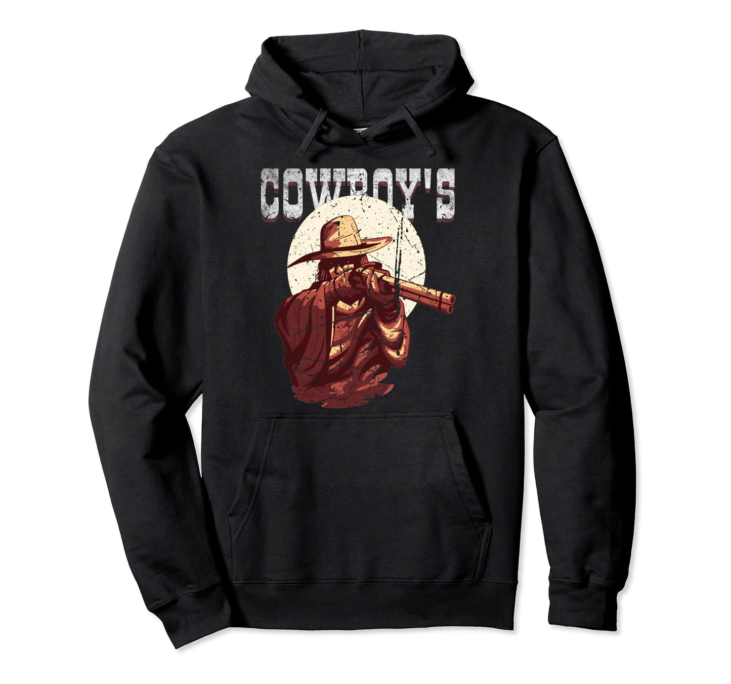 Cowboy Rifle Wild Western Country Cinema Hoodie - Custom Art Print Unisex - T-Shirt, Sweatshirt, Hoodie