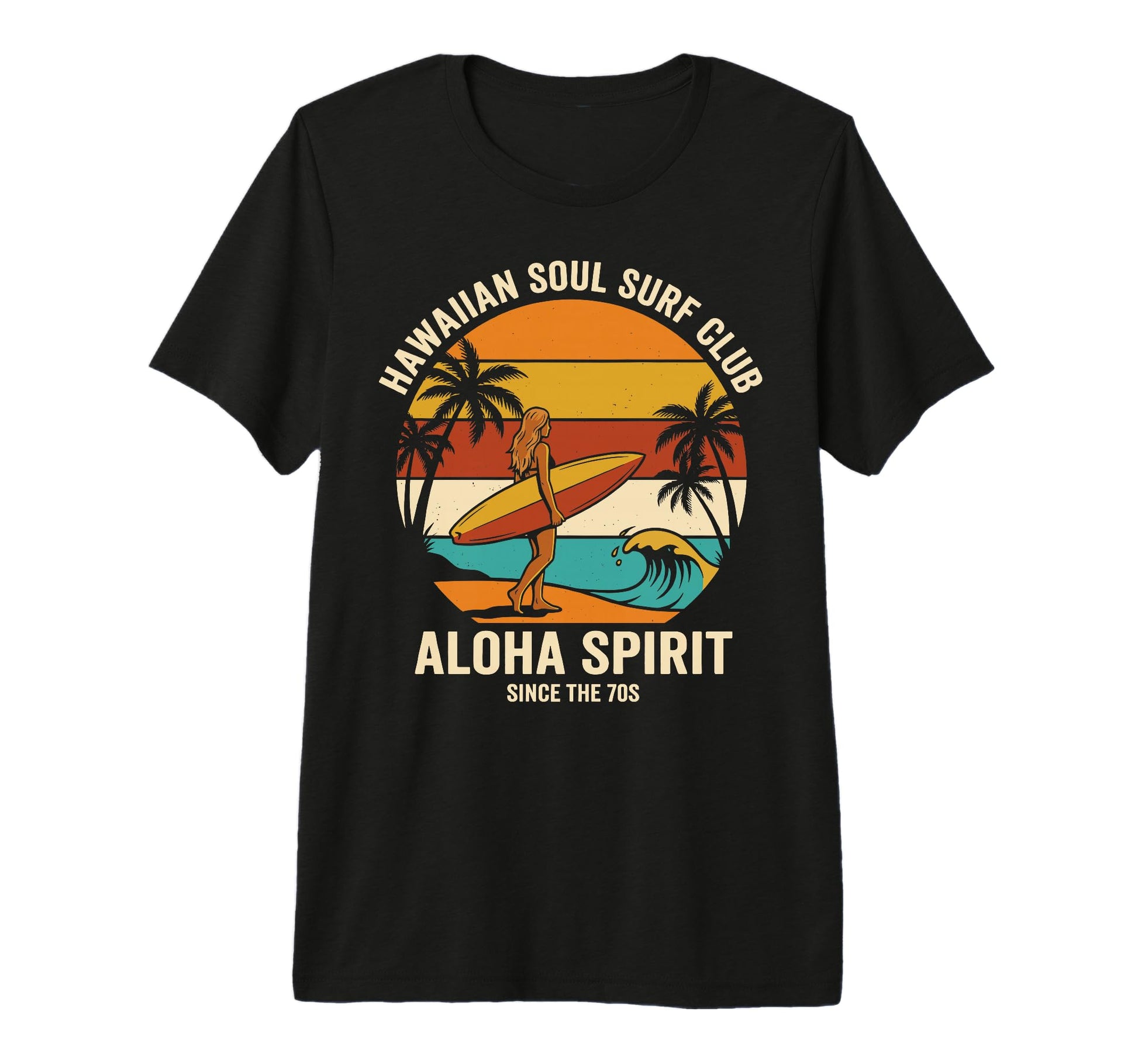 Hawaiian Soul Surf Club 70S Aloha T-Shirt - Casual Everyday Wear Men Women - T-Shirt, Sweatshirt, Hoodie
