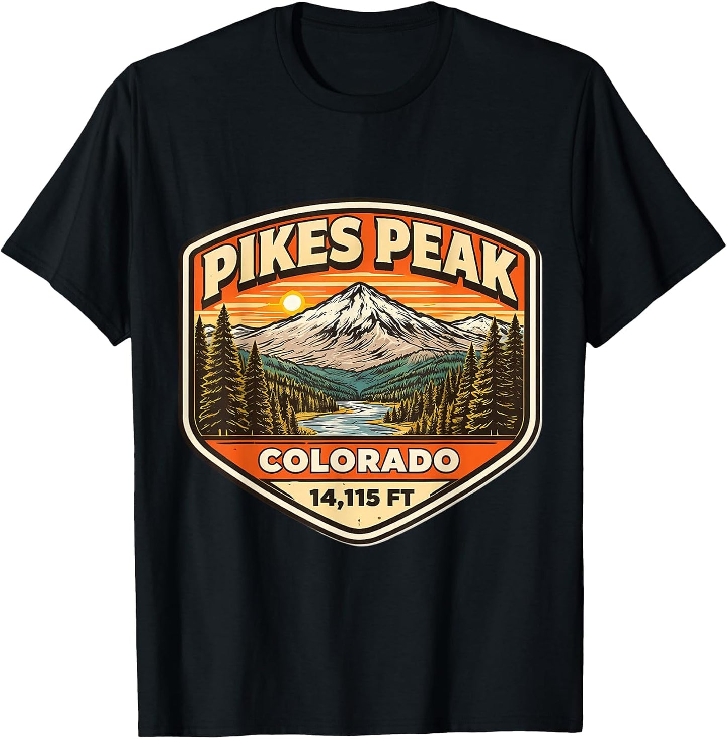 Pikes Peak Colorado Souvenir Mountain Merch - Adult & Kids T-Shirts, Sweatshirts & Hoodies apparel design preview 1
