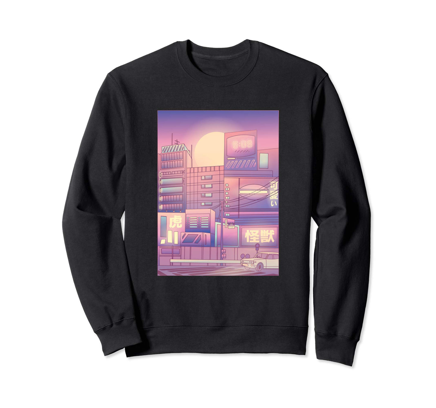 Tokyo Vaporwave Aesthetic Japanese Sweatshirt - Custom Art Print Men Women - T-Shirt, Sweatshirt, Hoodie