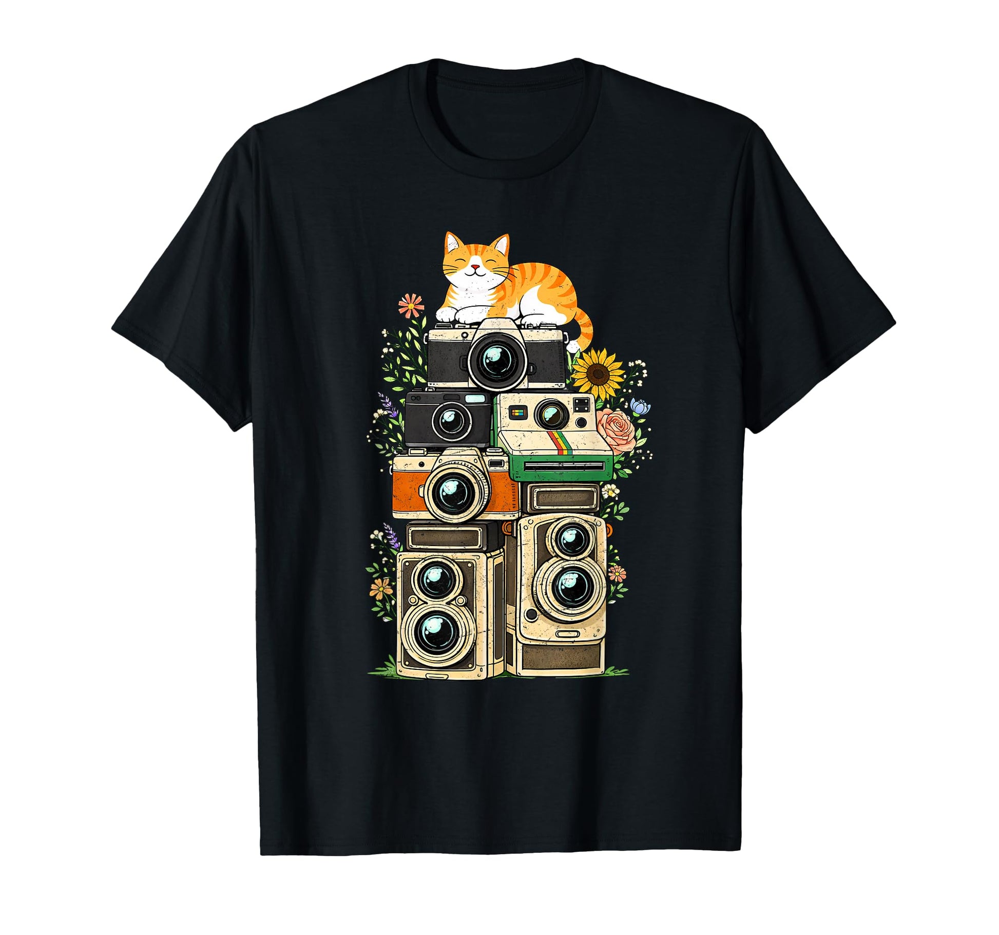 Cat Camera Photographer T-Shirt - Casual Everyday Wear for Adults - T-Shirt, Sweatshirt, Hoodie
