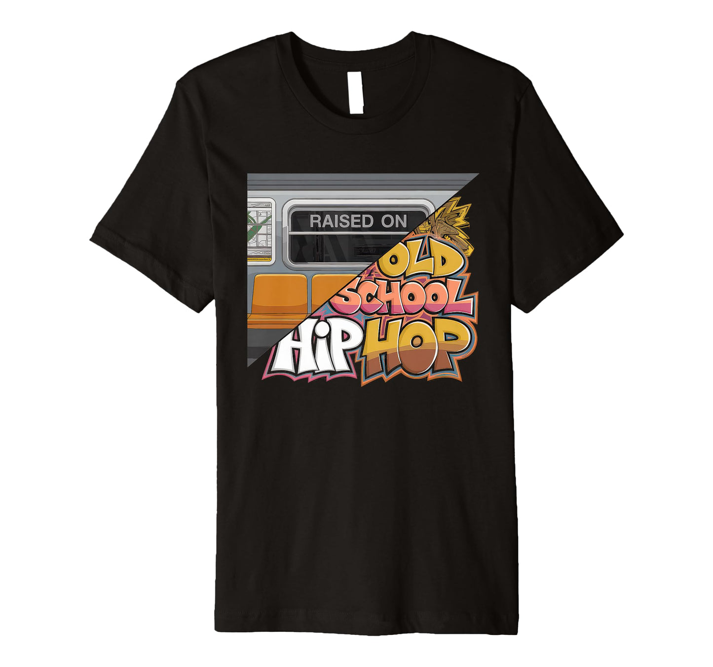 Raised Old School Hip Hop Cassette T-Shirt - Novelty Apparel Unisex - T-Shirt, Sweatshirt, Hoodie