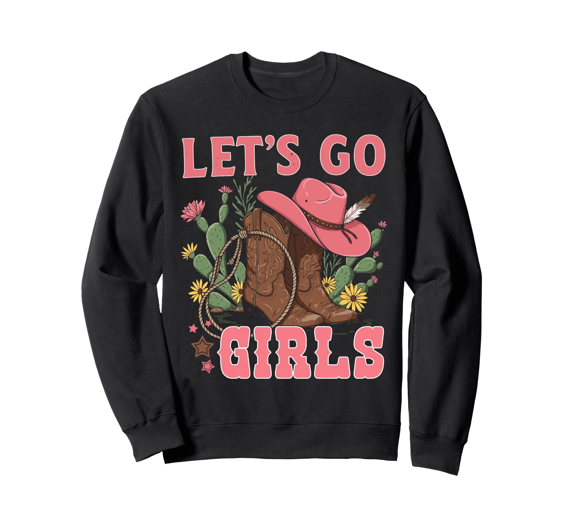 Lets Go Tees Rodeo Western Love Sweatshirt - Custom Art Print for Adults - T-Shirt, Sweatshirt, Hoodie