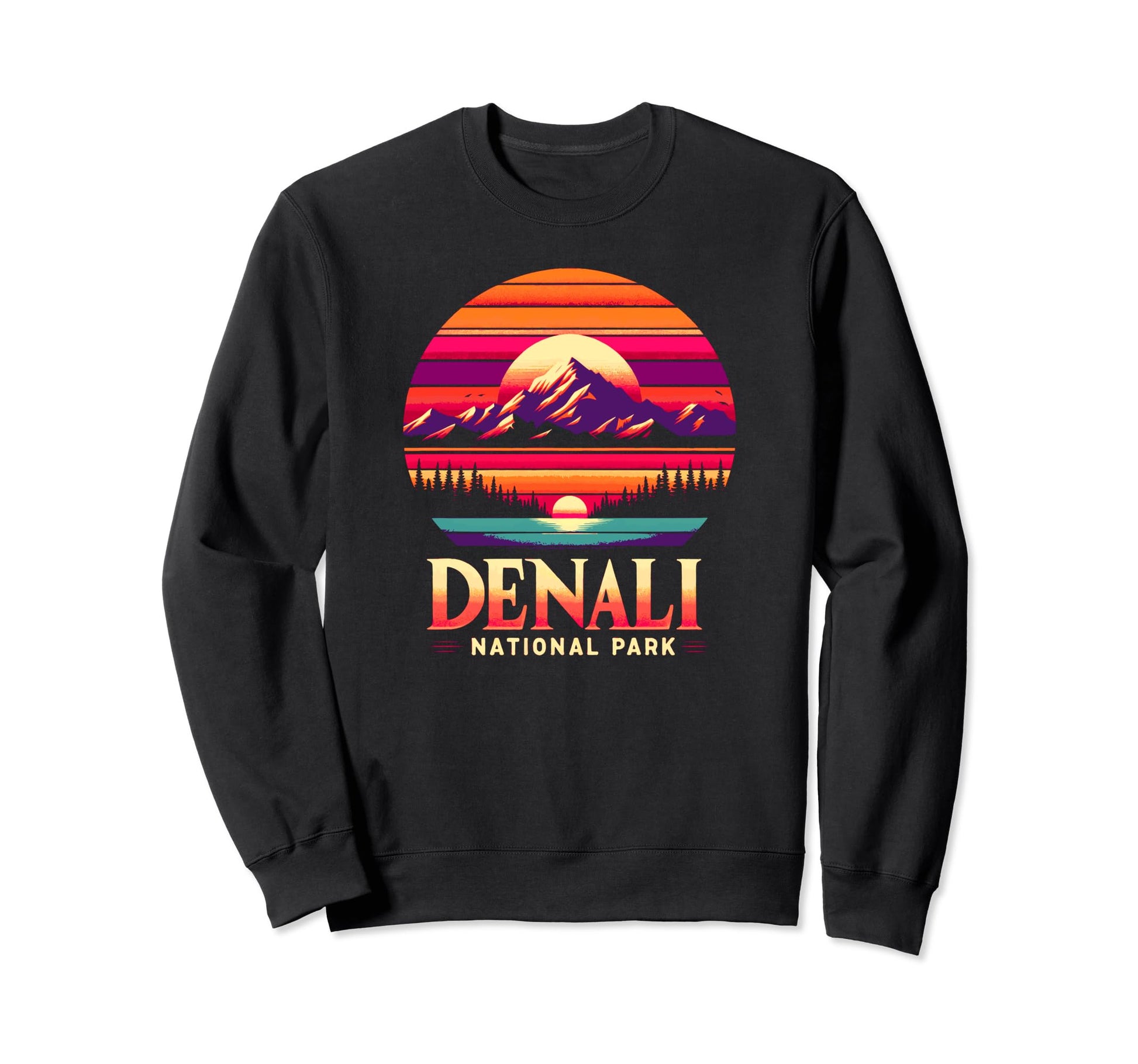 Denali National Park Landscape Sunset Sweatshirt - Custom Art Print Unisex - T-Shirt, Sweatshirt, Hoodie