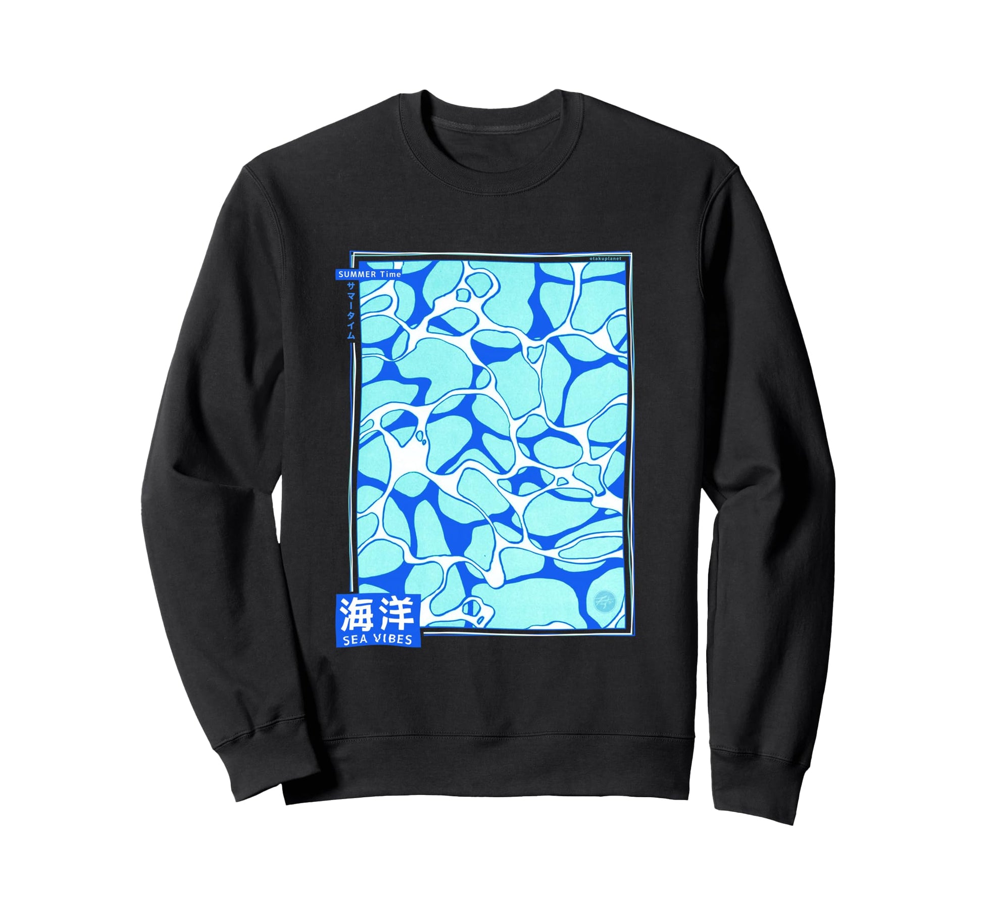 Japanese Anime Sea 90S Vaporwave Sweatshirt - Fun Novelty Design Men Women - T-Shirt, Sweatshirt, Hoodie