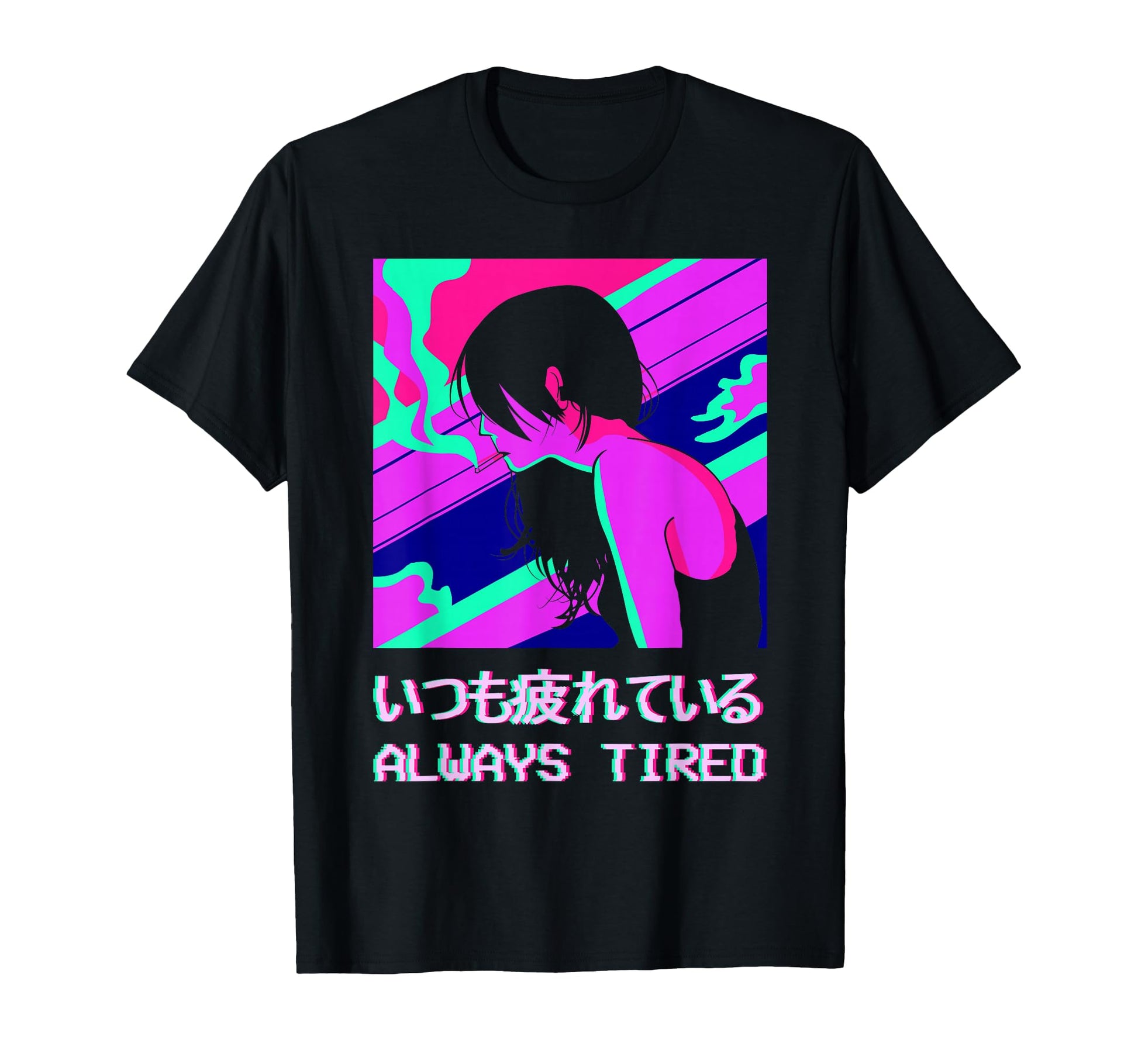 Always Tired Soft Grunge Aesthetic T-Shirt - Graphic Print for Adults - T-Shirt, Sweatshirt, Hoodie
