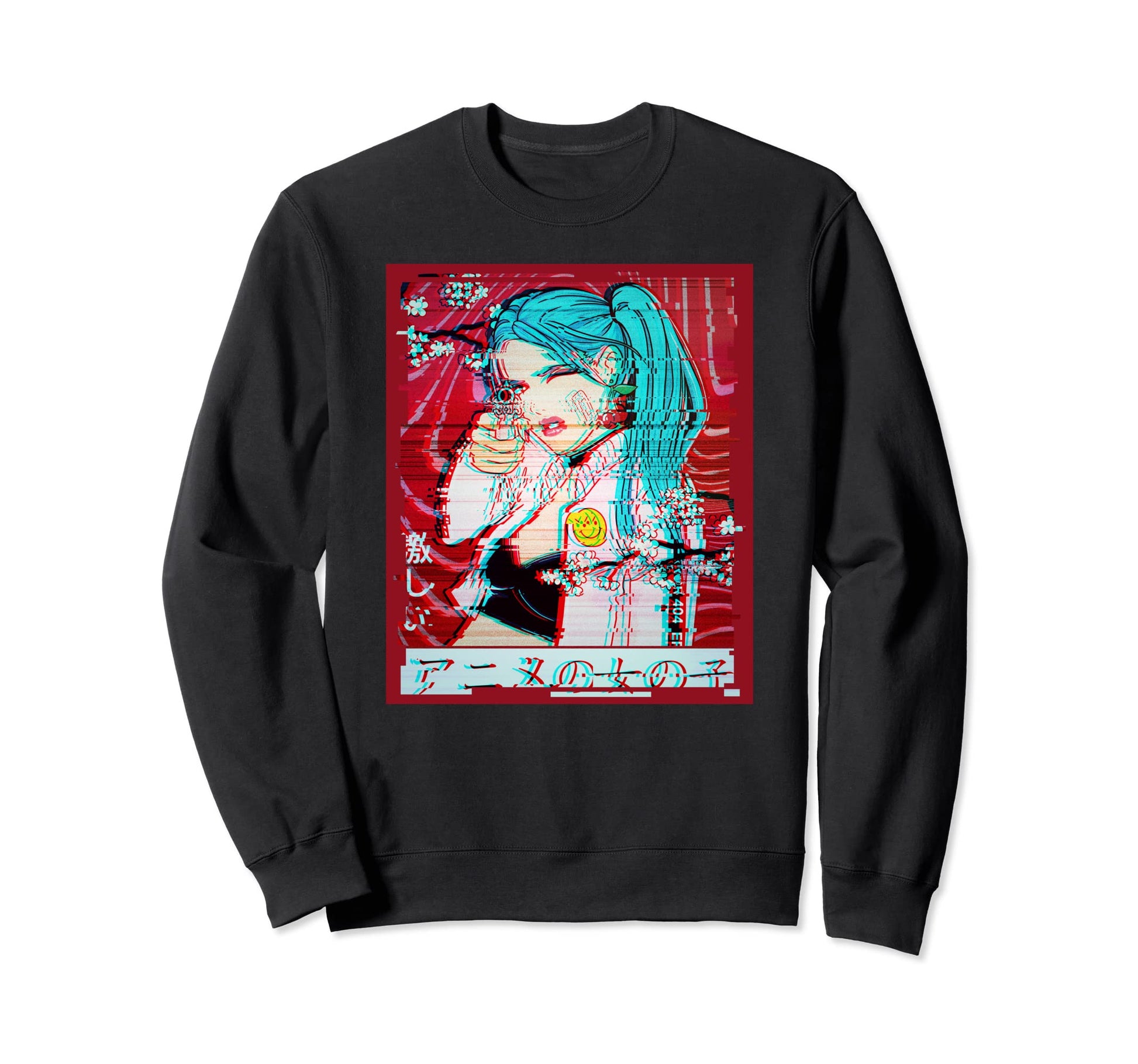 Vaporwave Aesthetic Waifu Neko Sweatshirt - Streetwear Style for Adults - T-Shirt, Sweatshirt, Hoodie