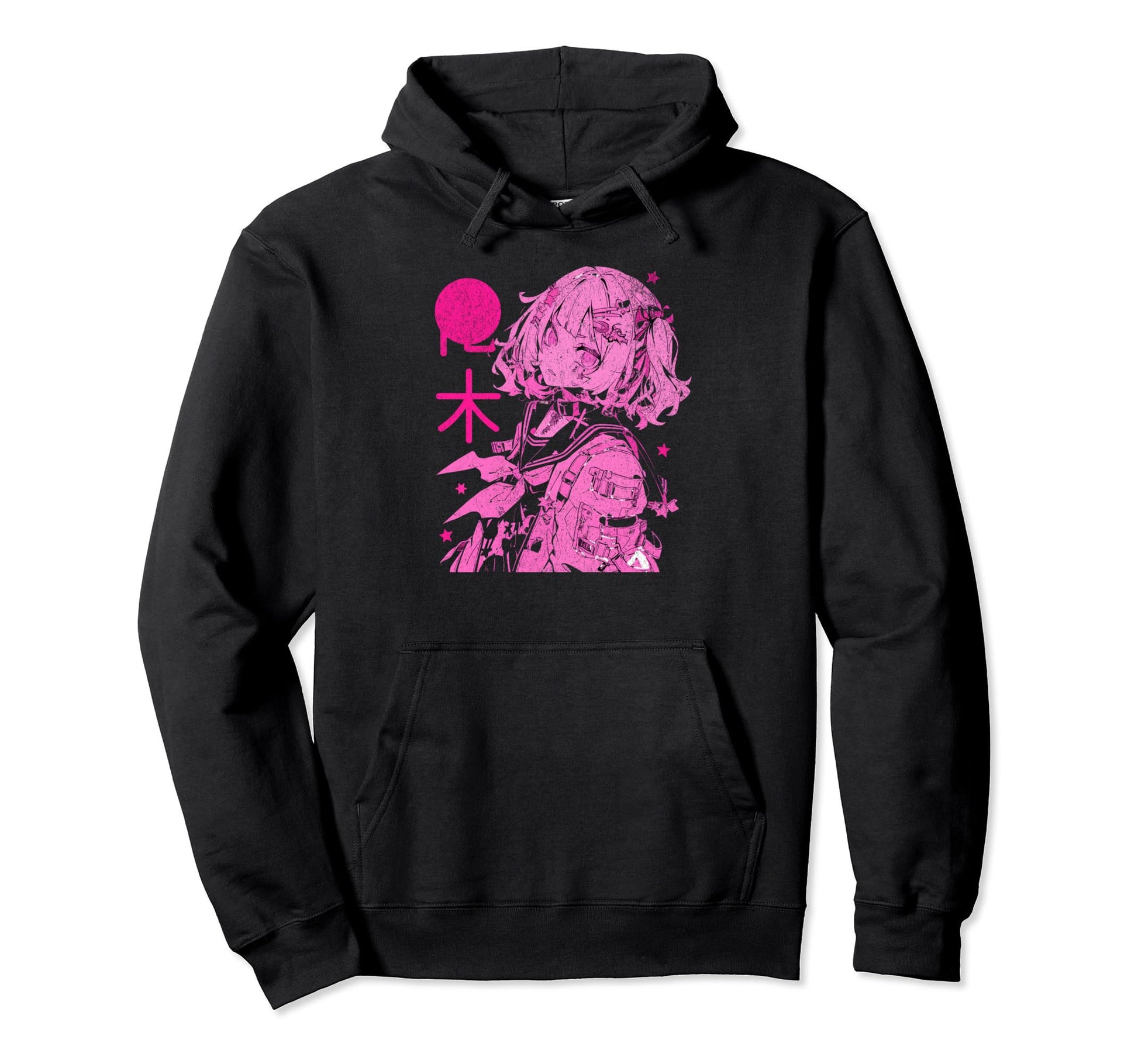 Goth Grunge Demon Anime Waifu Horror Hoodie - Custom Art Print for Adults - T-Shirt, Sweatshirt, Hoodie