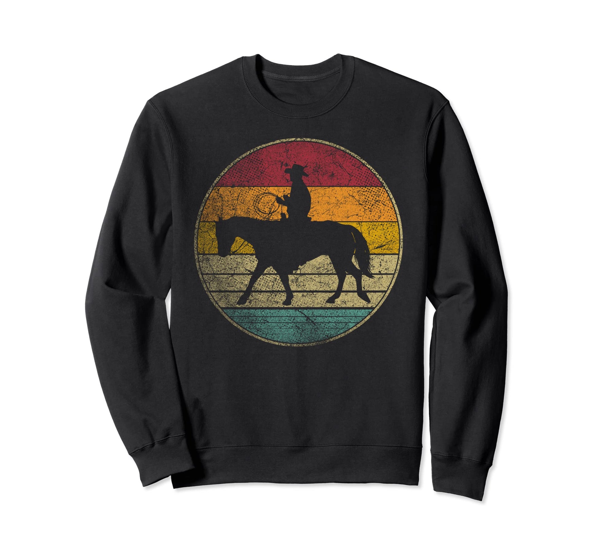 Cowboy Ranch Rodeo Horse Gift Western Sweatshirt - Aesthetic Graphic Unisex - T-Shirt, Sweatshirt, Hoodie