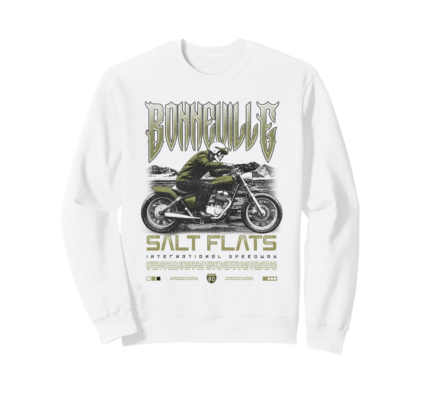 Bonneville Salt Flats Sweatshirt - Casual Everyday Wear Men Women - T-Shirt, Sweatshirt, Hoodie