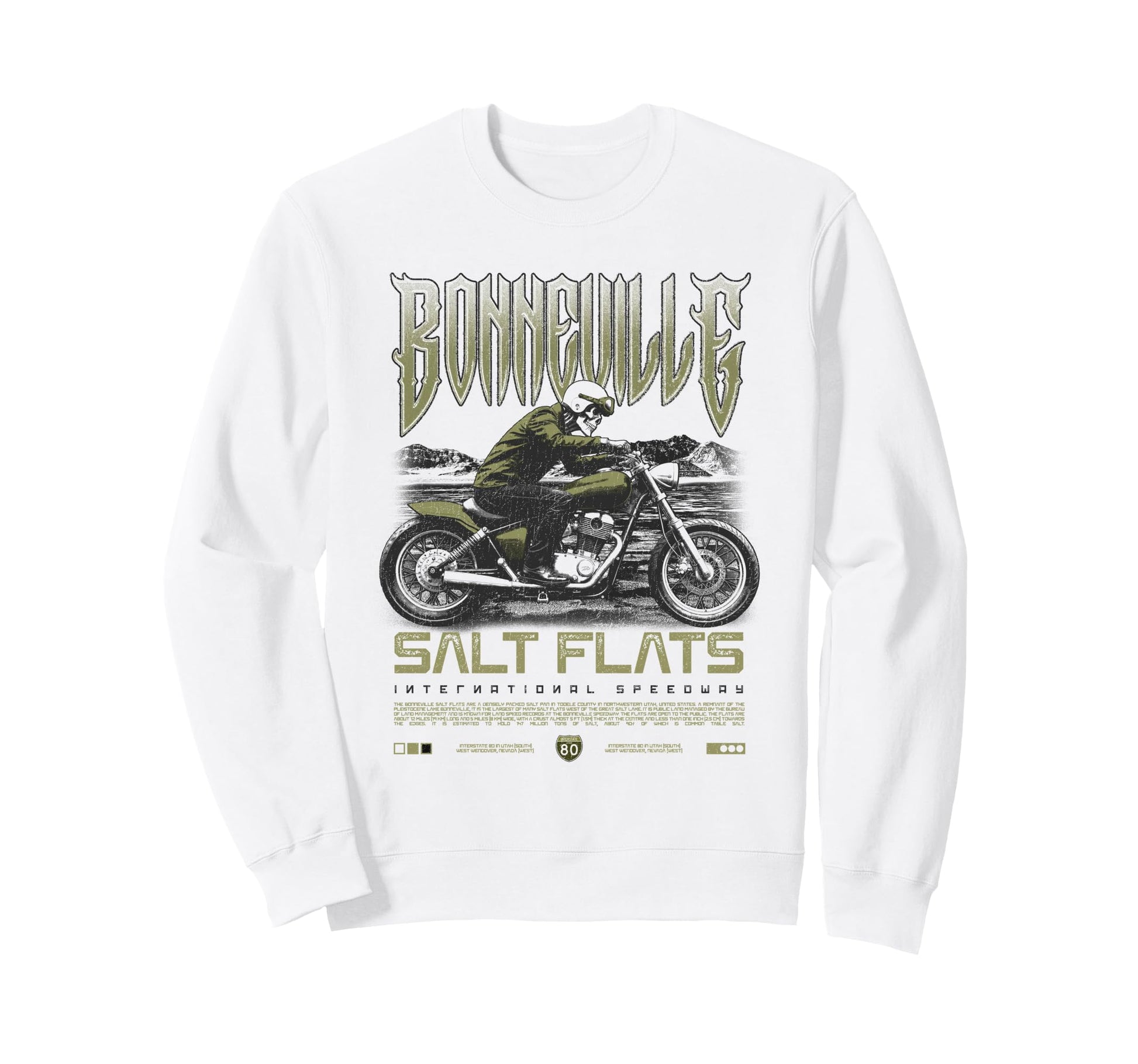 Bonneville Salt Flats Sweatshirt - Casual Everyday Wear Men Women - T-Shirt, Sweatshirt, Hoodie