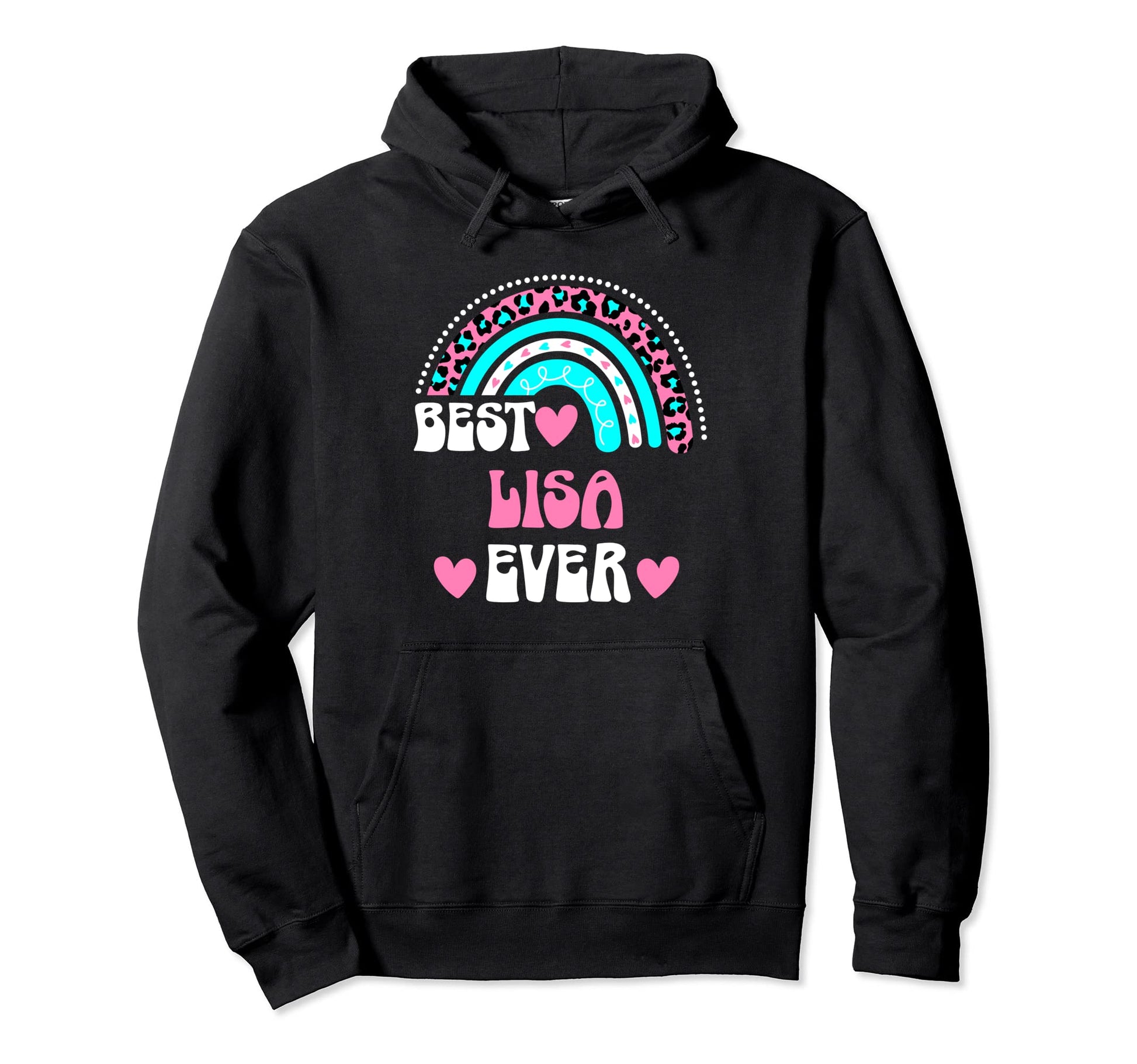 Best Lisa Ever Personal Name Leopard Hoodie - Trendy Graphic Men Women - T-Shirt, Sweatshirt, Hoodie