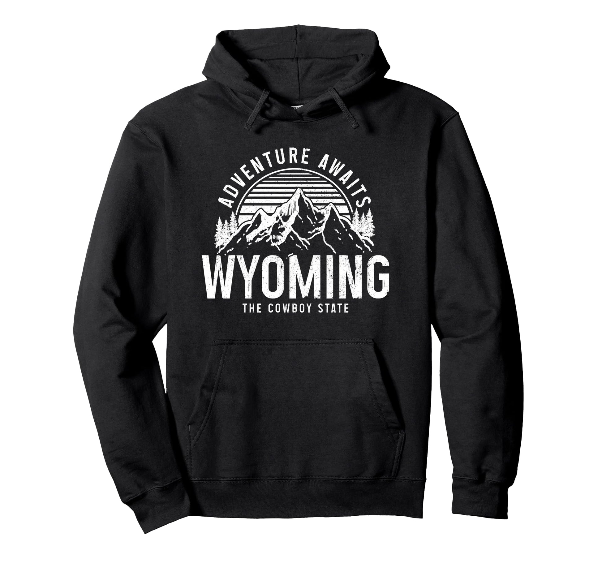 Wyoming Adventure Awaits Cowboy Hoodie - Fun Novelty Design for Adults - T-Shirt, Sweatshirt, Hoodie