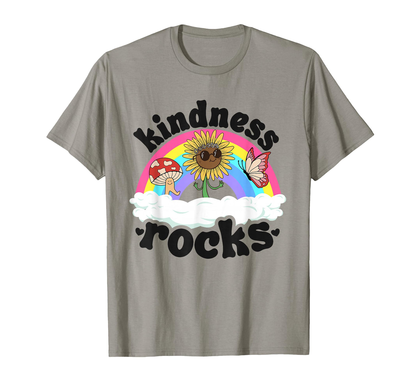 Anti Bullying Hippie Teacher Rainbow T-Shirt - Graphic Print for Adults - T-Shirt, Sweatshirt, Hoodie