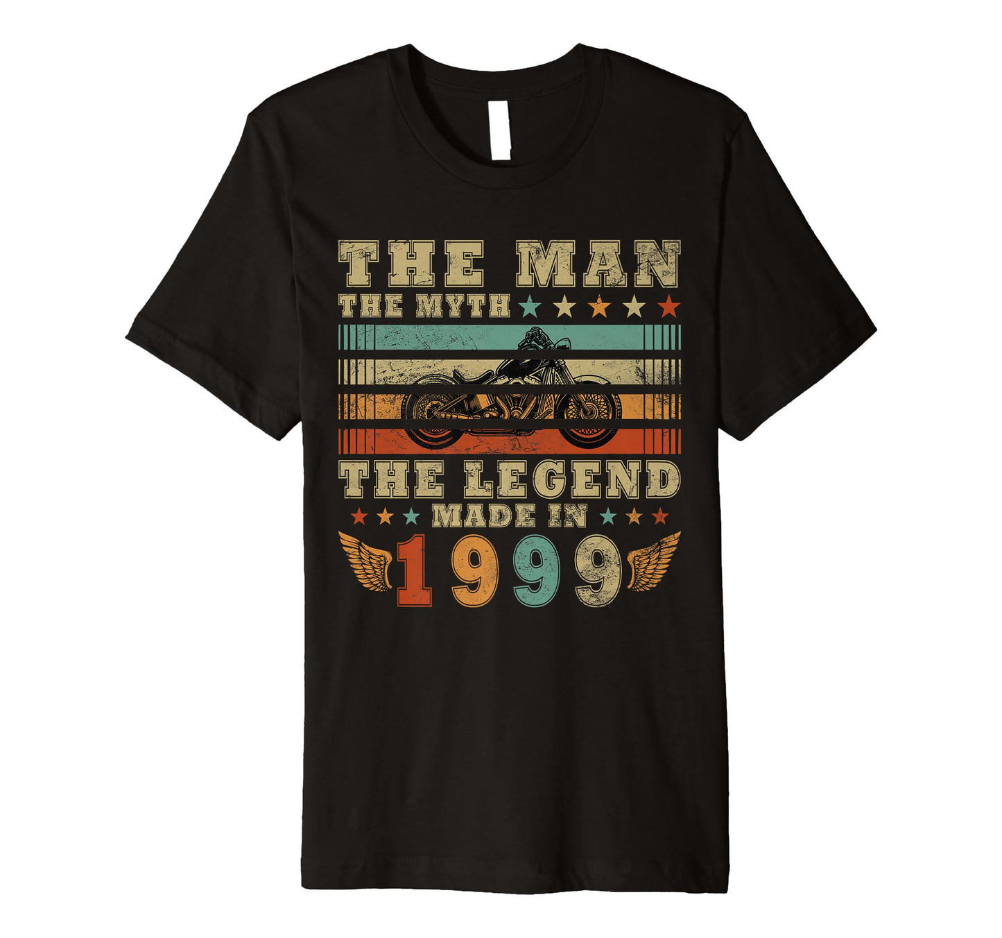 25 Years Biker 1999 Motorcycle T-Shirt - Minimalist Print for Adults - T-Shirt, Sweatshirt, Hoodie
