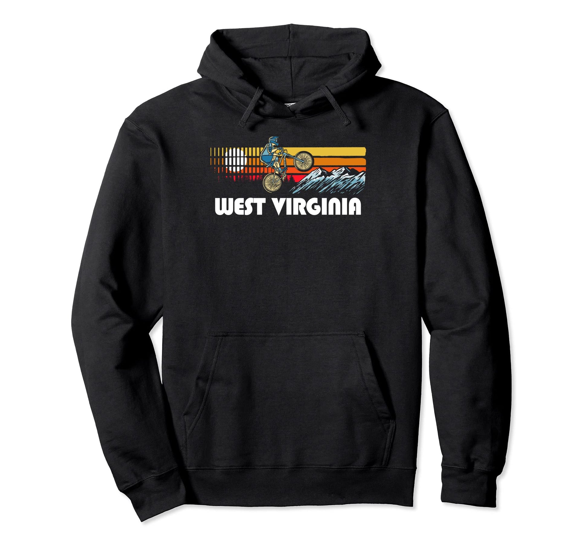West Virginia Mountain Bikier Mtn Biking Hoodie - Novelty Apparel Unisex - T-Shirt, Sweatshirt, Hoodie
