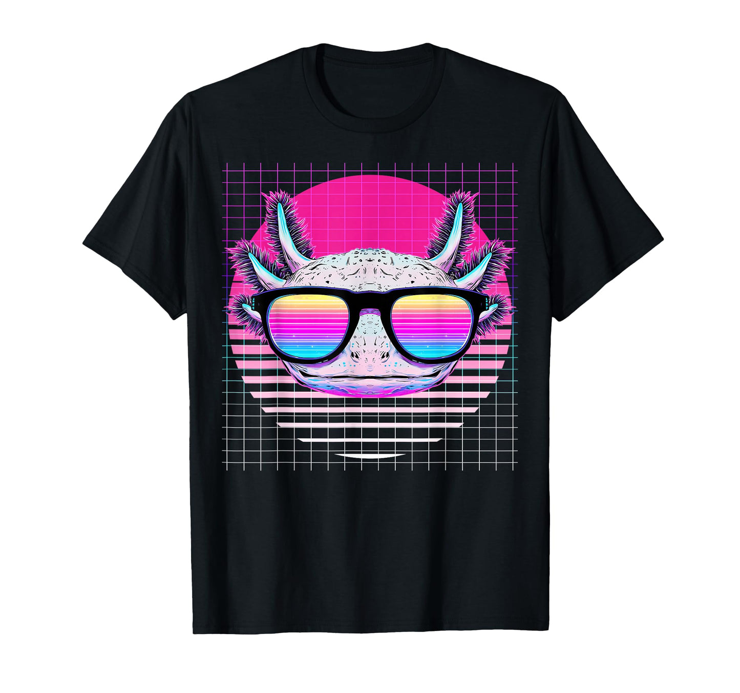 Axolotl Sunglasses Amphibian T-Shirt - Custom Art Print for Adults - T-Shirt, Sweatshirt, Hoodie