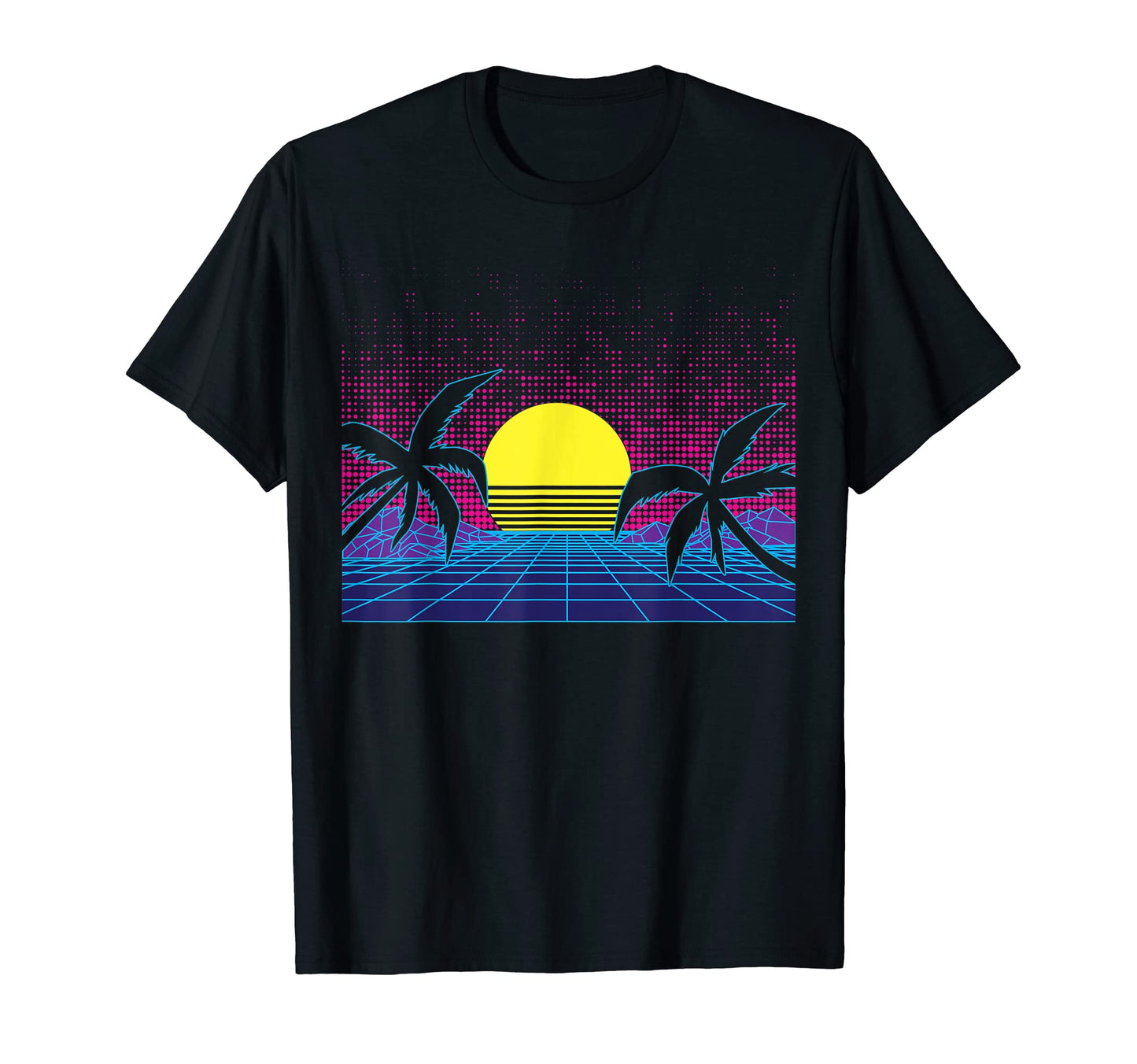 Vaporwave Sunset Aesthetic Synthwave T-Shirt - Unique Graphic for Adults - T-Shirt, Sweatshirt, Hoodie