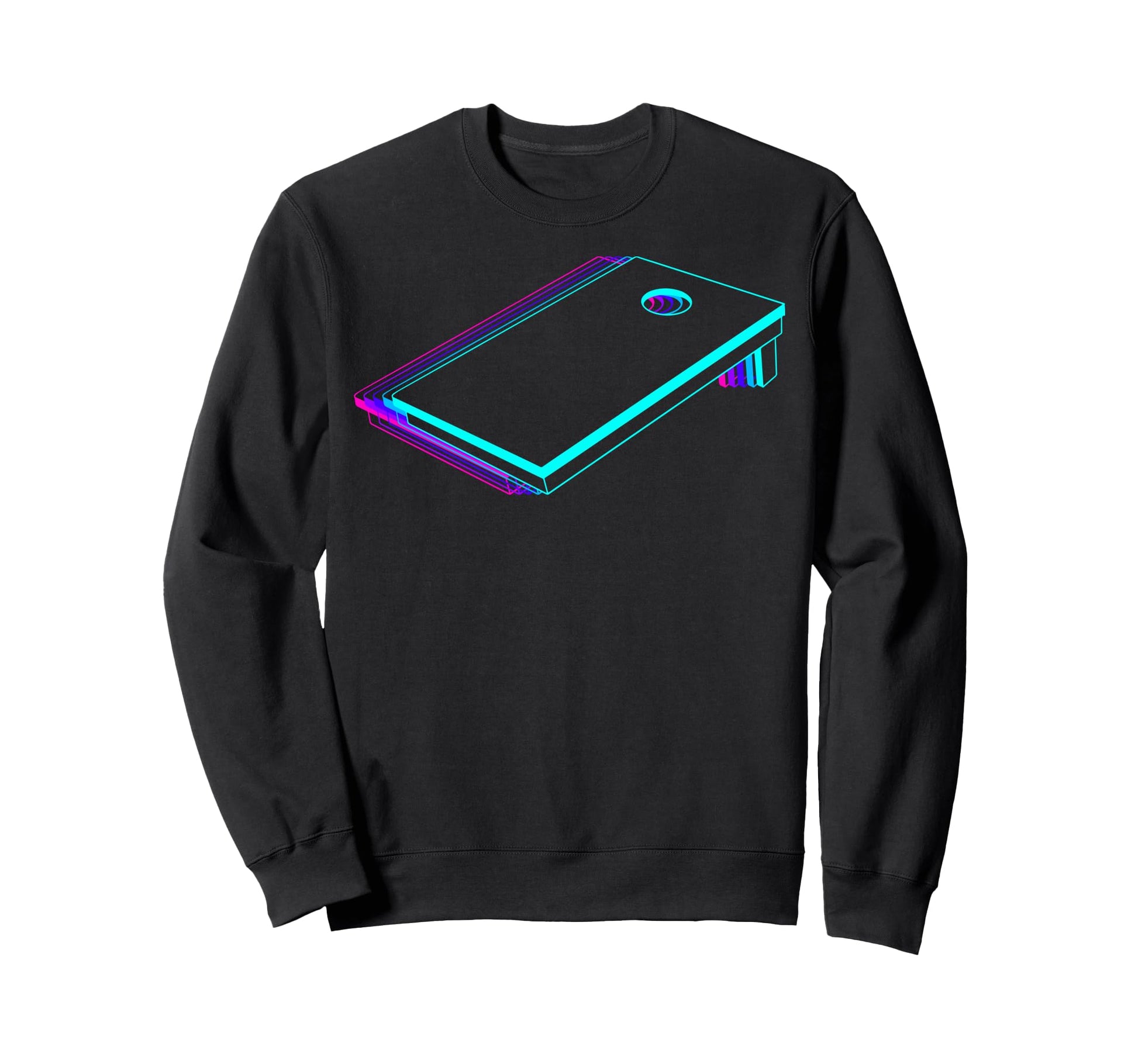 Cornhole Board Player Vaporwave Sweatshirt - Minimalist Print Men Women - T-Shirt, Sweatshirt, Hoodie