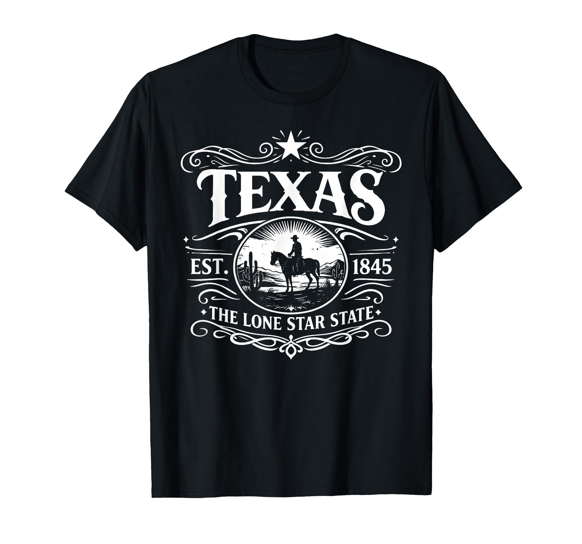 Texas Lone Star State Western T-Shirt - Aesthetic Graphic for Adults - T-Shirt, Sweatshirt, Hoodie