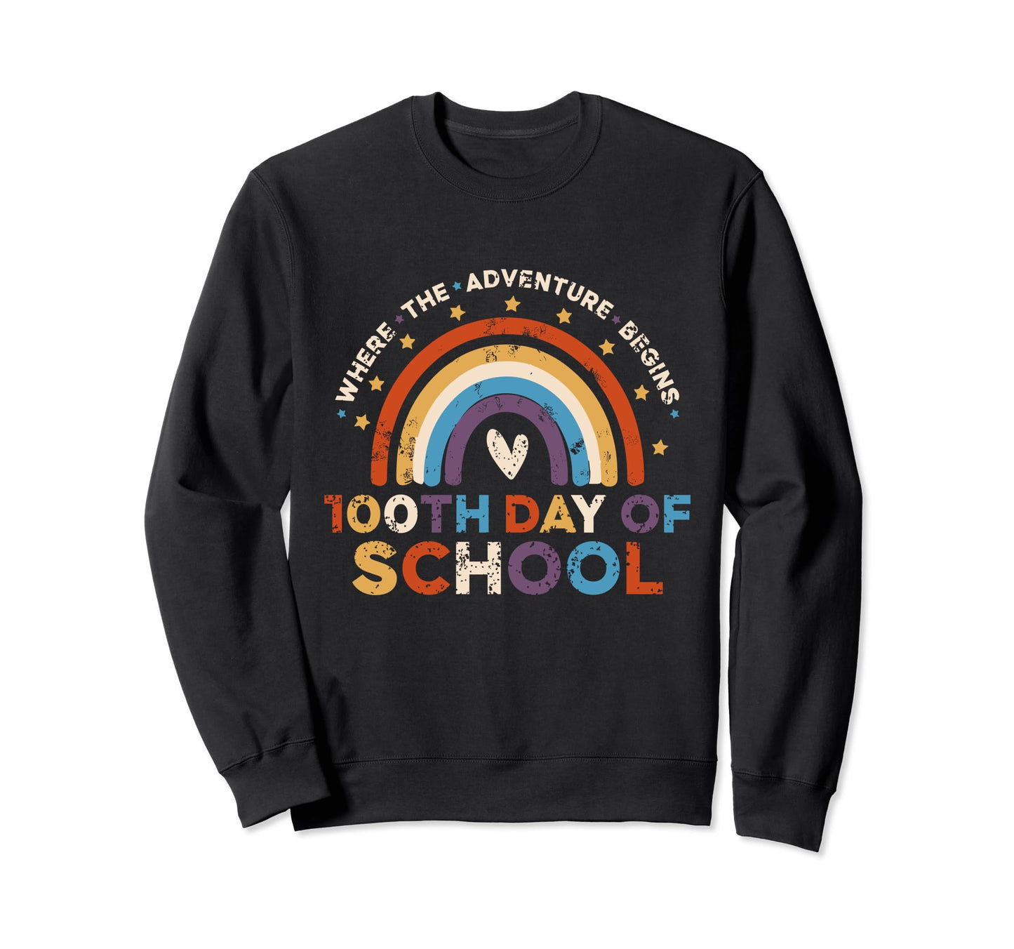 100Th Day School Teacher 100 Days Sweatshirt - Aesthetic Graphic Unisex - T-Shirt, Sweatshirt, Hoodie